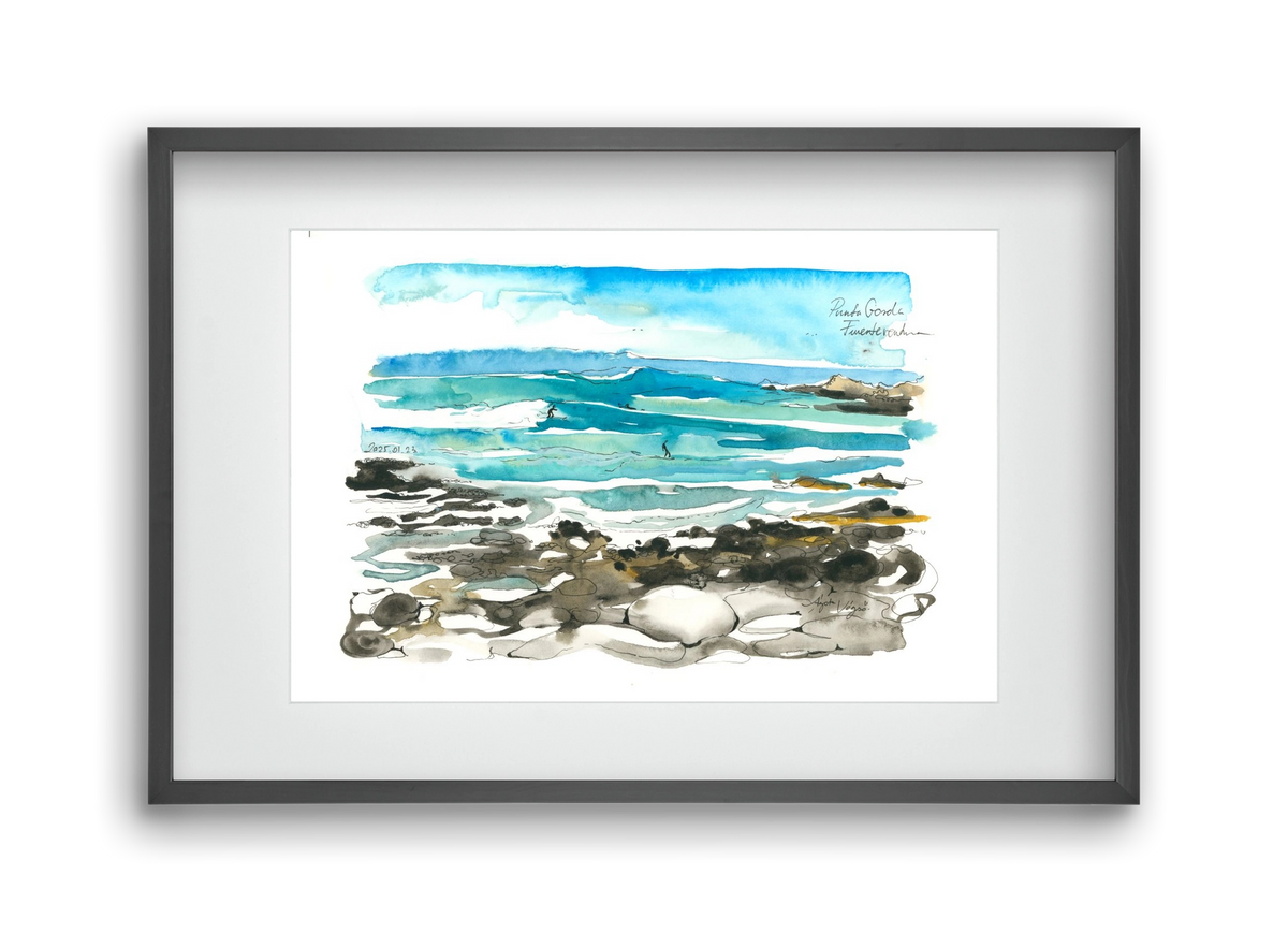 Punta Gorda, Fuerteventura - 2025.01.23, 45x30 cm (30x20 cm), Fekete keret, paszpartuval