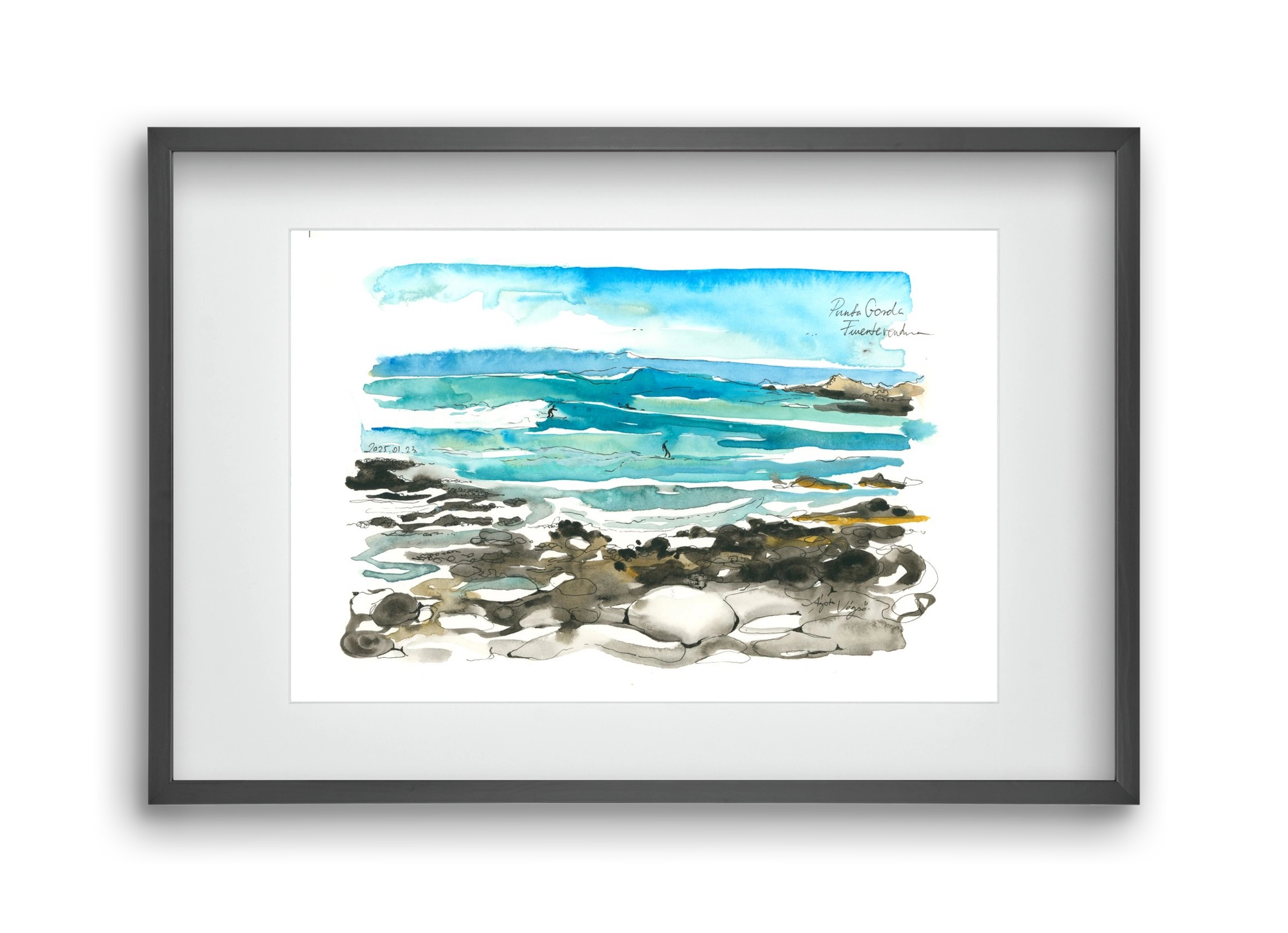 Punta Gorda, Fuerteventura - 2025.01.23, 45x30 cm (30x20 cm), Fekete keret, paszpartuval