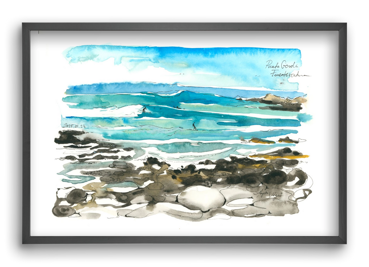 Punta Gorda, Fuerteventura - 2025.01.23, 60x40 cm (60x40 cm), Fekete keret
