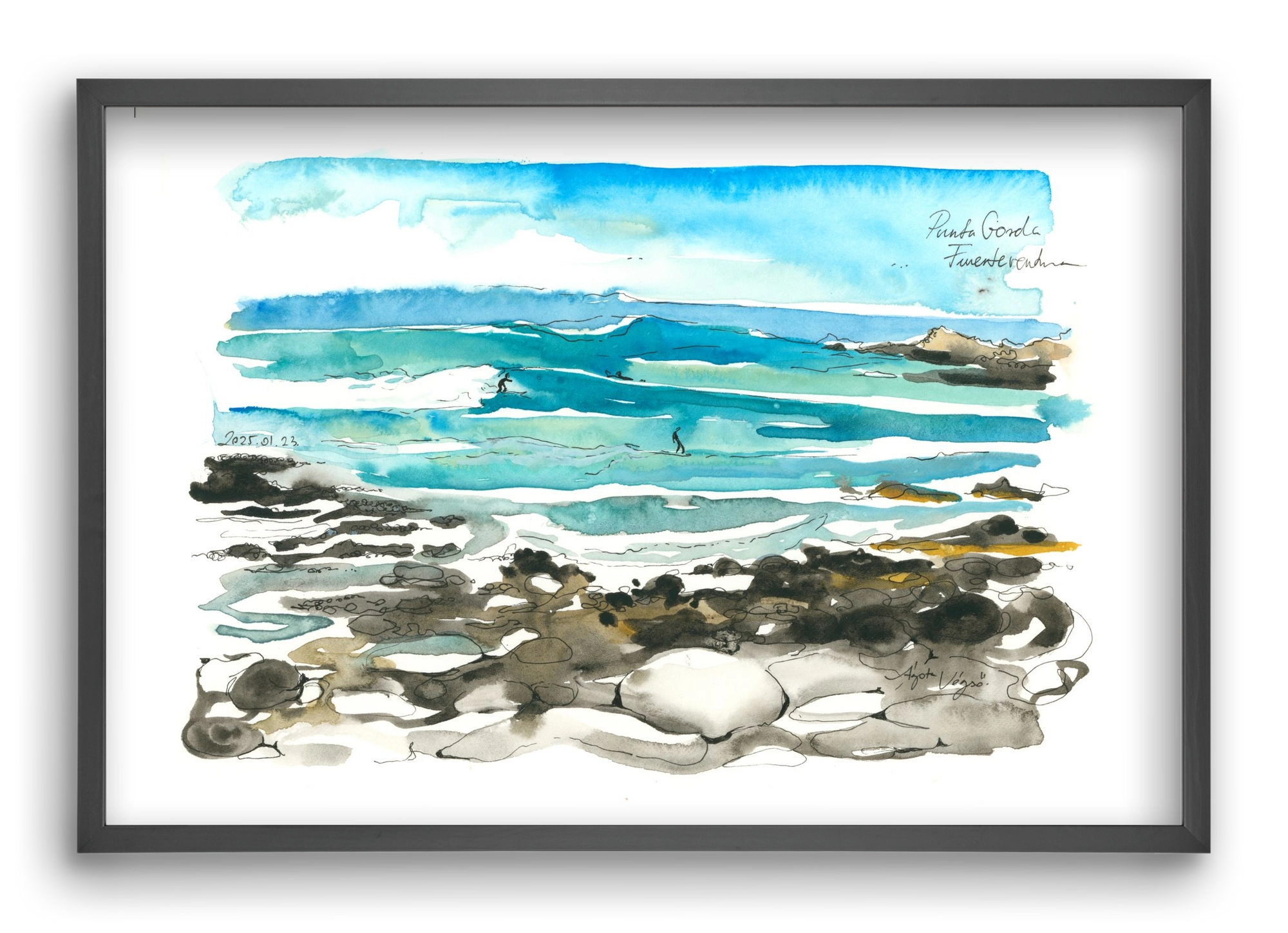 Punta Gorda, Fuerteventura - 2025.01.23, 60x40 cm (60x40 cm), Fekete keret