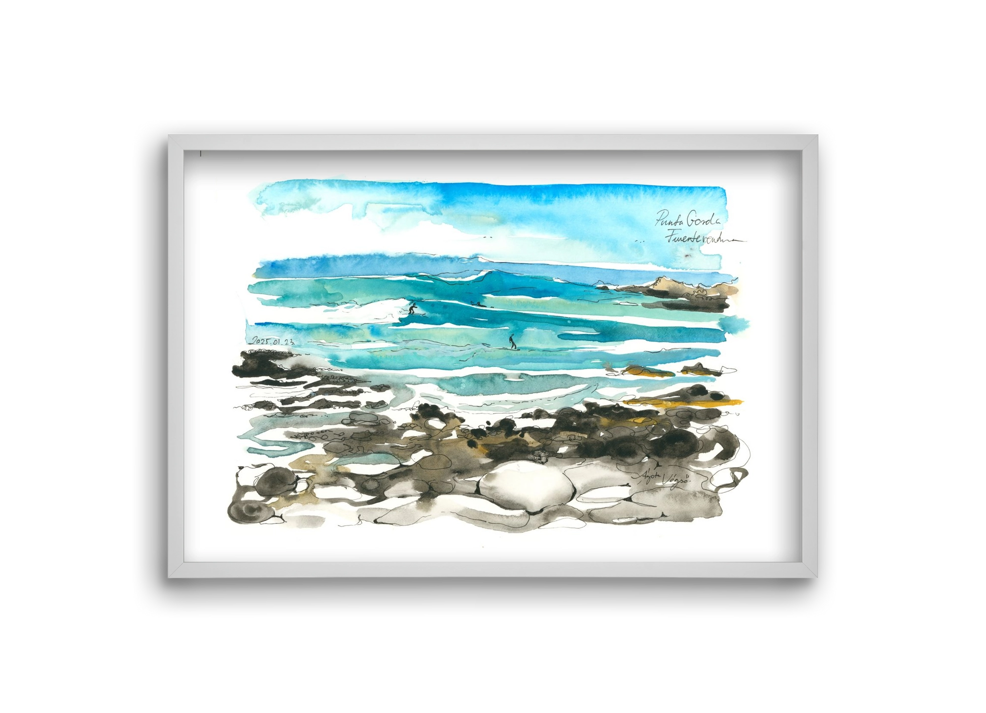 Punta Gorda, Fuerteventura - 2025.01.23, 30x20 cm (30x20 cm), Fehér keret