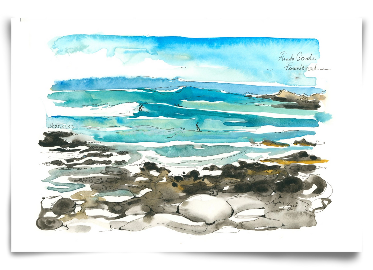 Punta Gorda, Fuerteventura - 2025.01.23, 90x60 cm, Keret nélkül