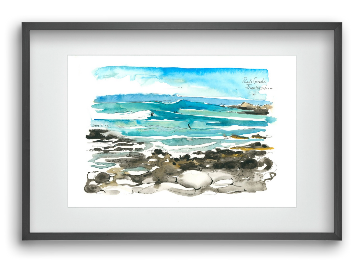 Punta Gorda, Fuerteventura - 2025.01.23, 60x40 cm (45x30 cm), Fekete keret, paszpartuval
