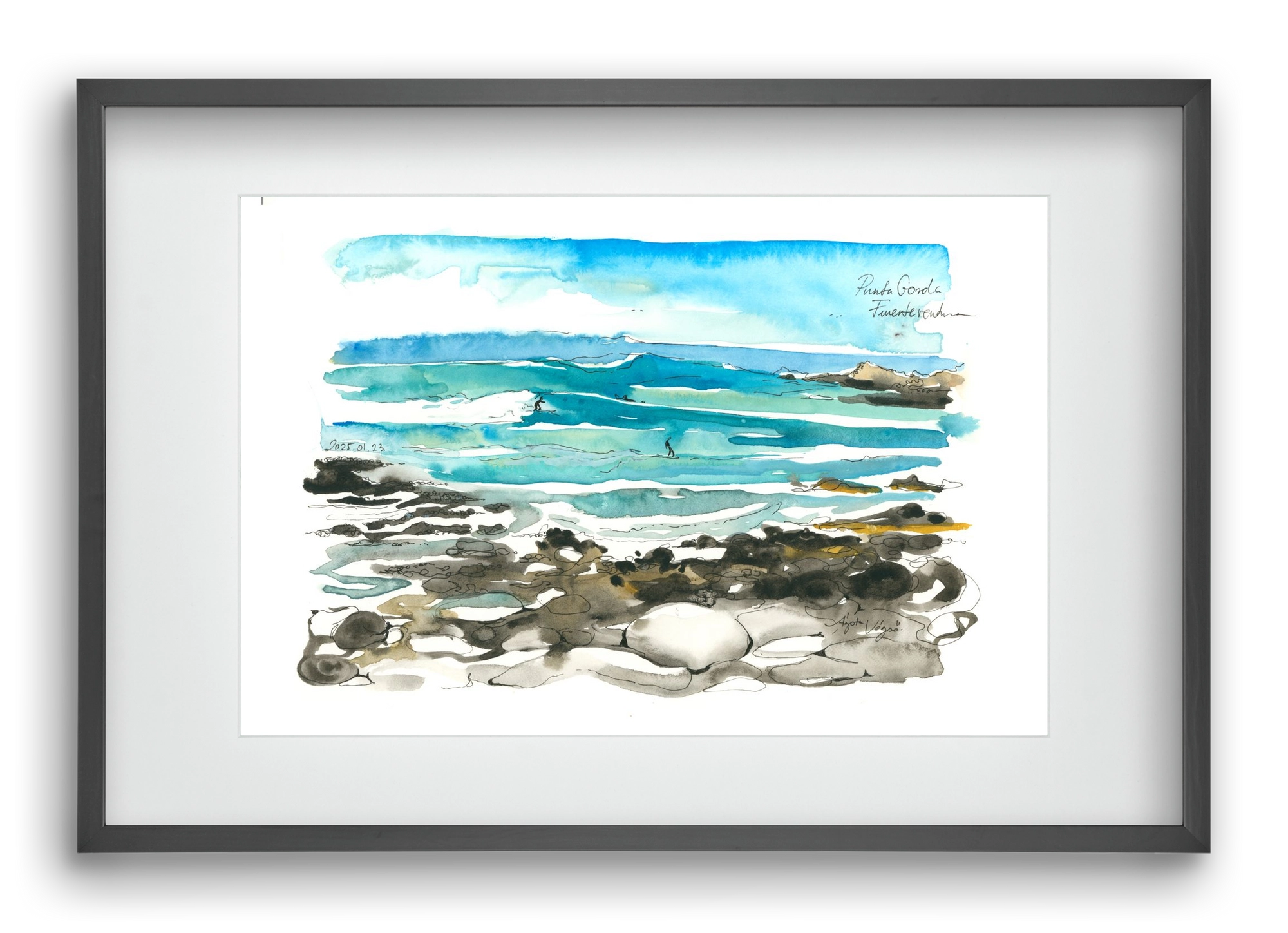 Punta Gorda, Fuerteventura - 2025.01.23, 60x40 cm (45x30 cm), Fekete keret, paszpartuval