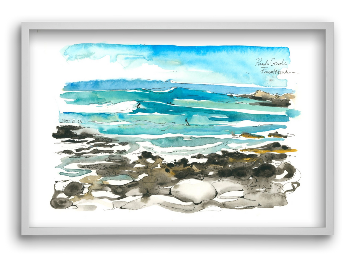 Punta Gorda, Fuerteventura - 2025.01.23, 60x40 cm (60x40 cm), Fehér keret