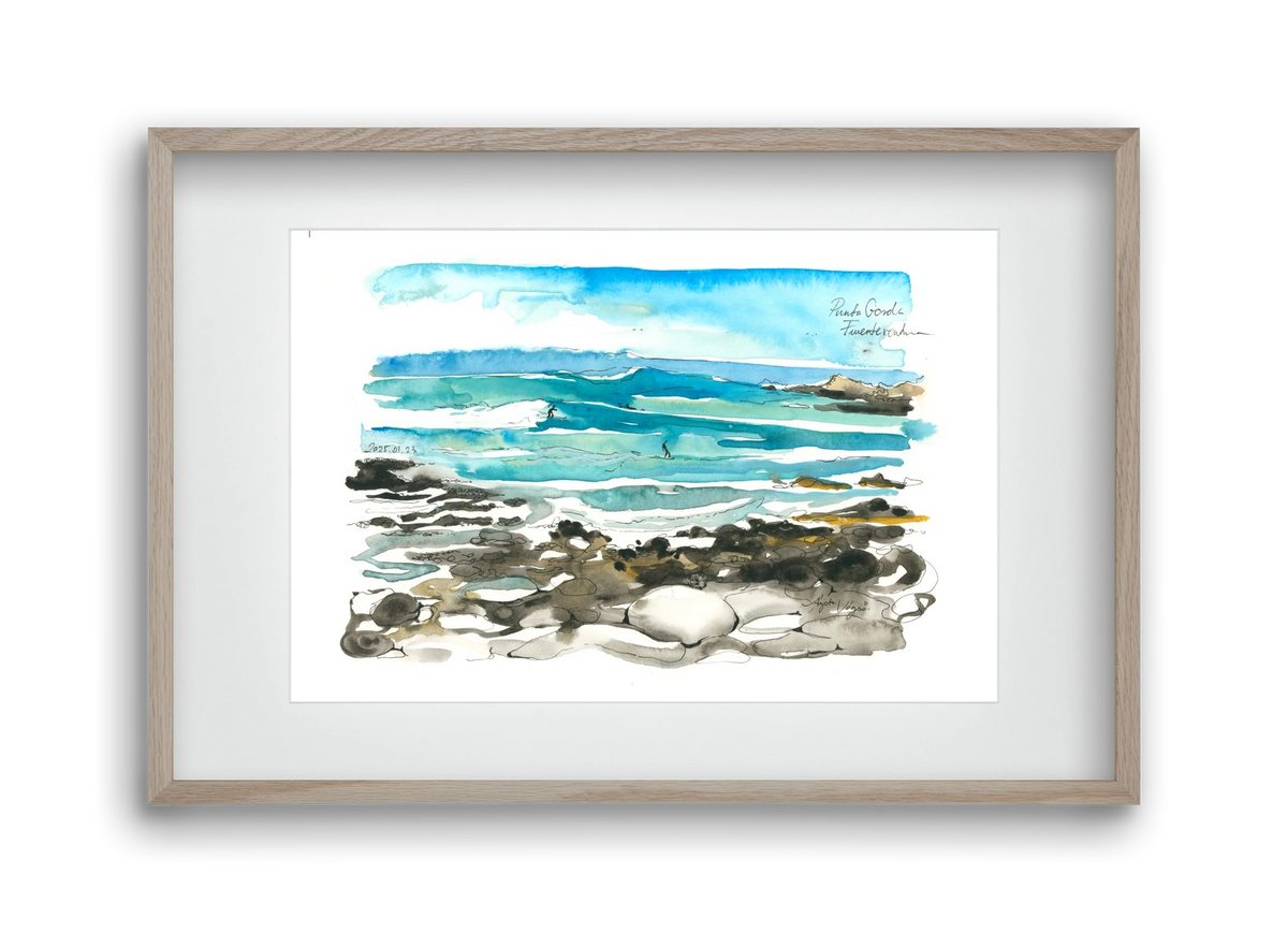 Punta Gorda, Fuerteventura - 2025.01.23, 45x30 cm (30x20 cm), Tölgy keret, paszpartuval