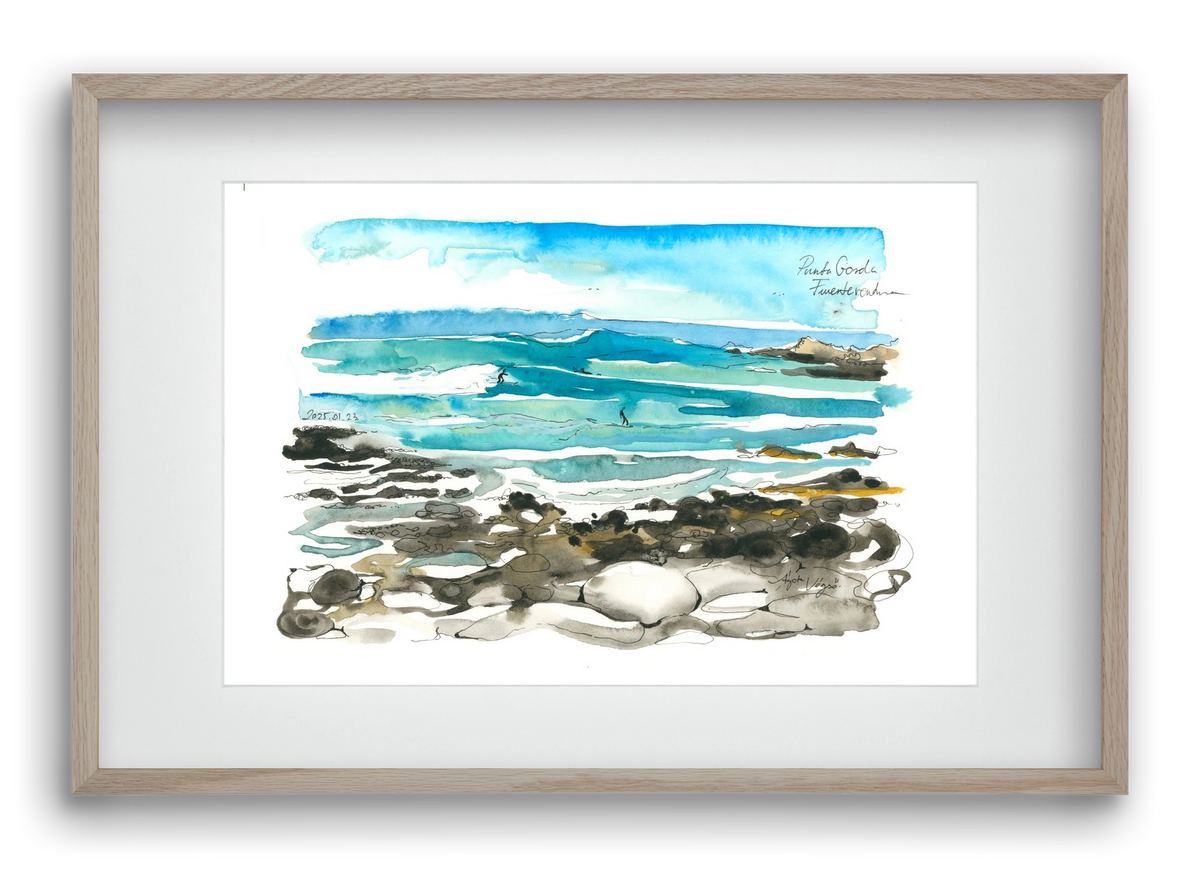 Punta Gorda, Fuerteventura - 2025.01.23, 60x40 cm (45x30 cm), Tölgy keret, paszpartuval