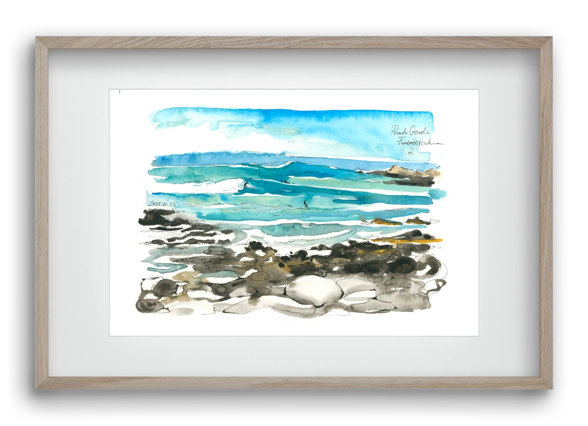 Punta Gorda, Fuerteventura - 2025.01.23, 60x40 cm (45x30 cm), Tölgy keret, paszpartuval