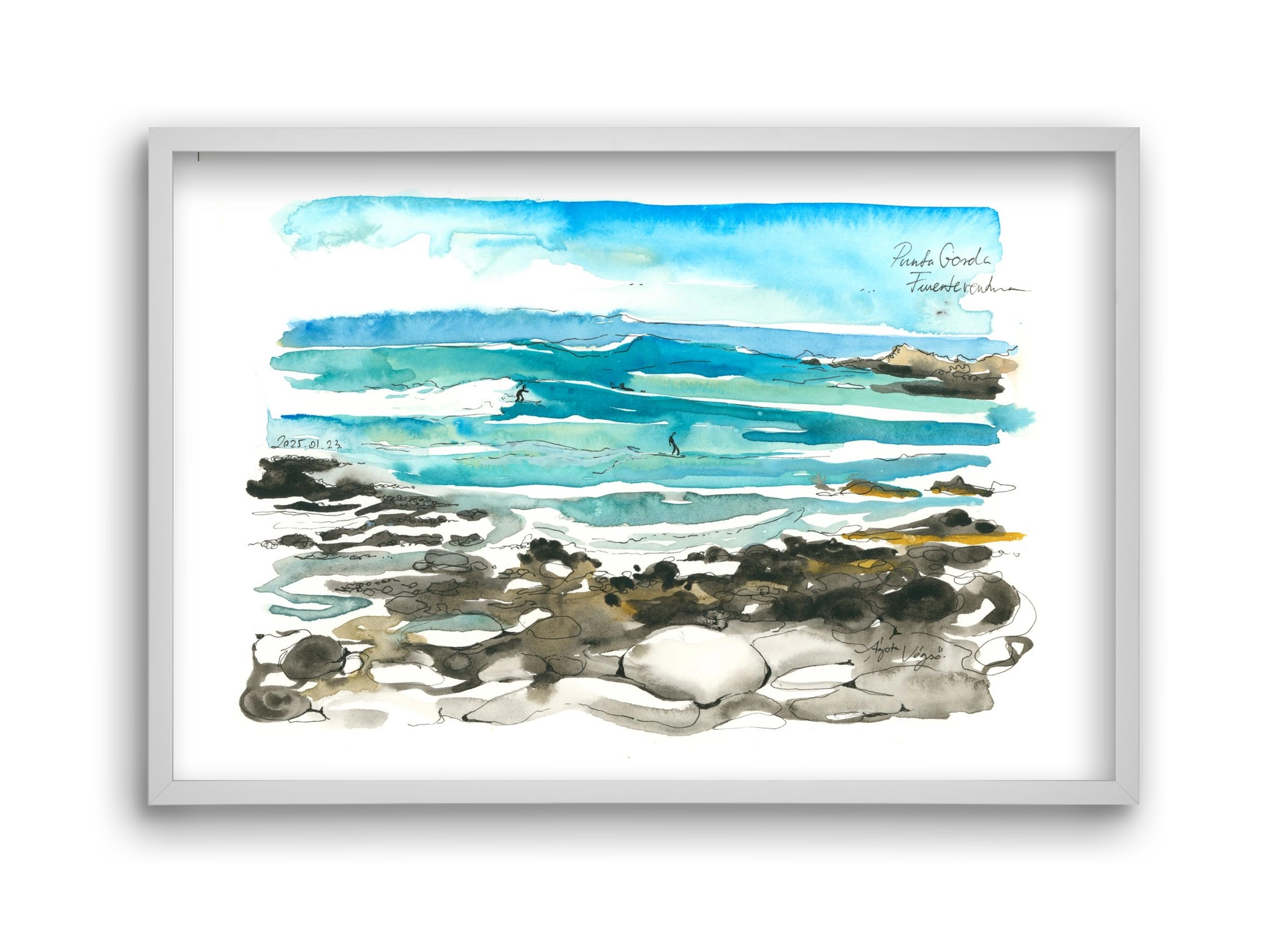 Punta Gorda, Fuerteventura - 2025.01.23, 45x30 cm (45x30 cm), Fehér keret