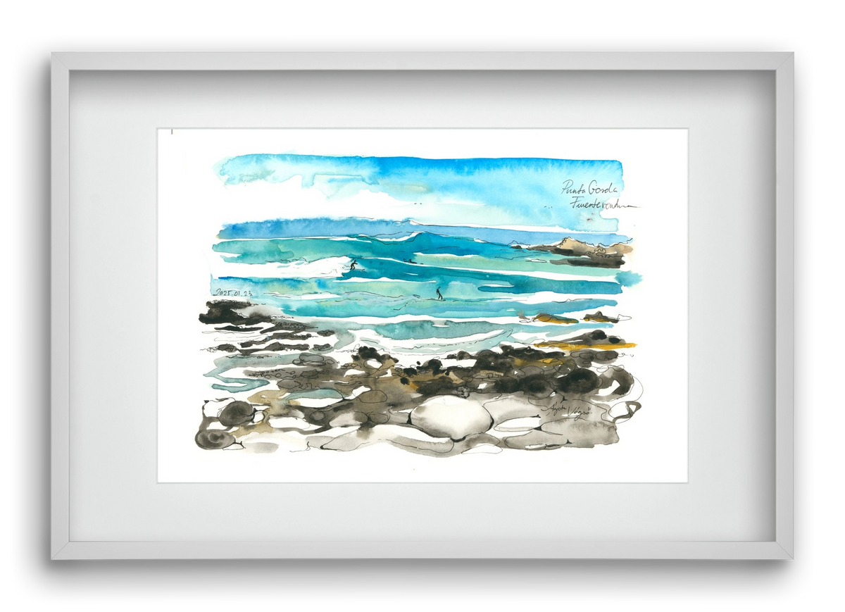 Punta Gorda, Fuerteventura - 2025.01.23, 60x40 cm (45x30 cm), Fehér keret, paszpartuval