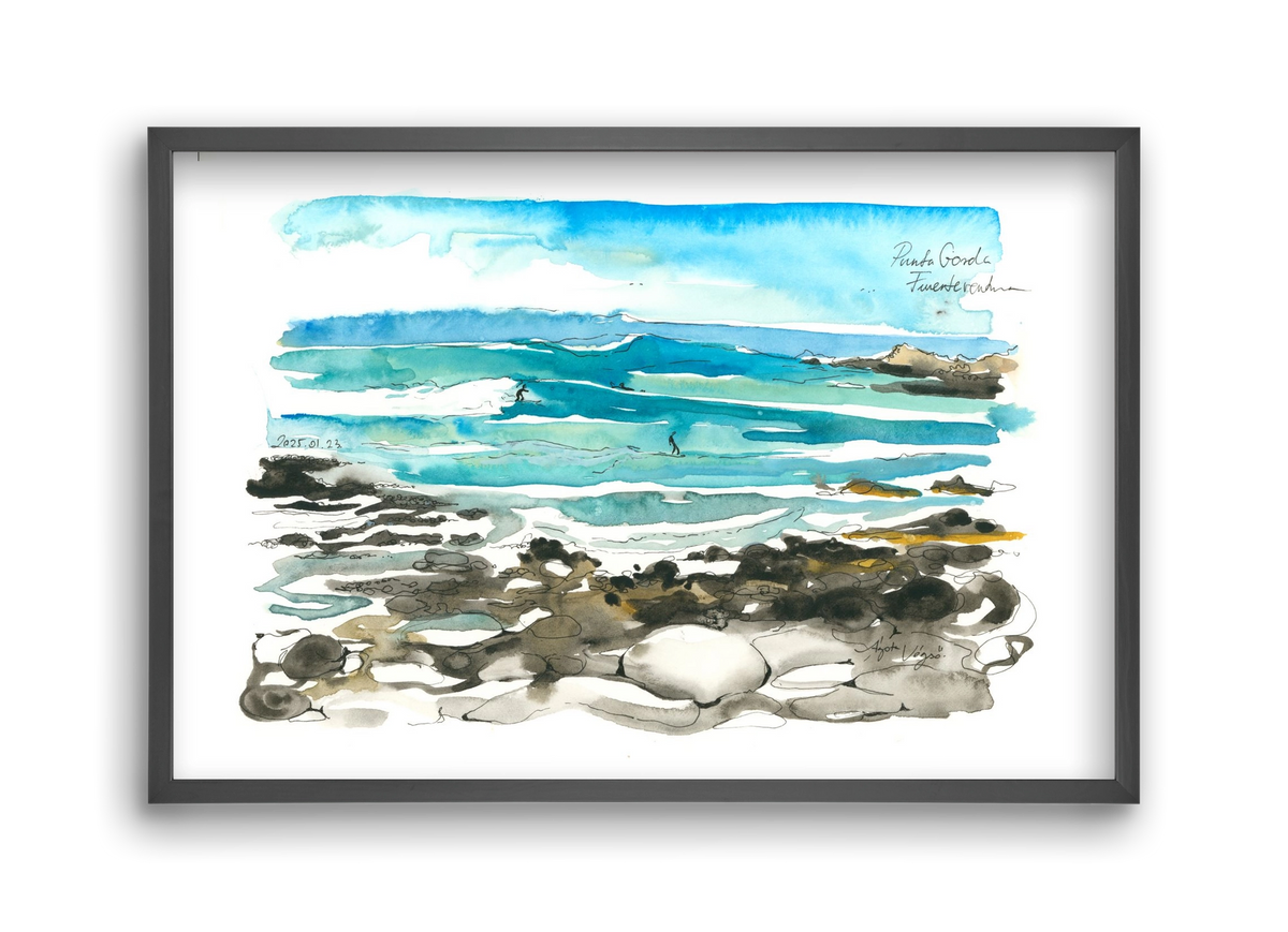 Punta Gorda, Fuerteventura - 2025.01.23, 45x30 cm (45x30 cm), Fekete keret