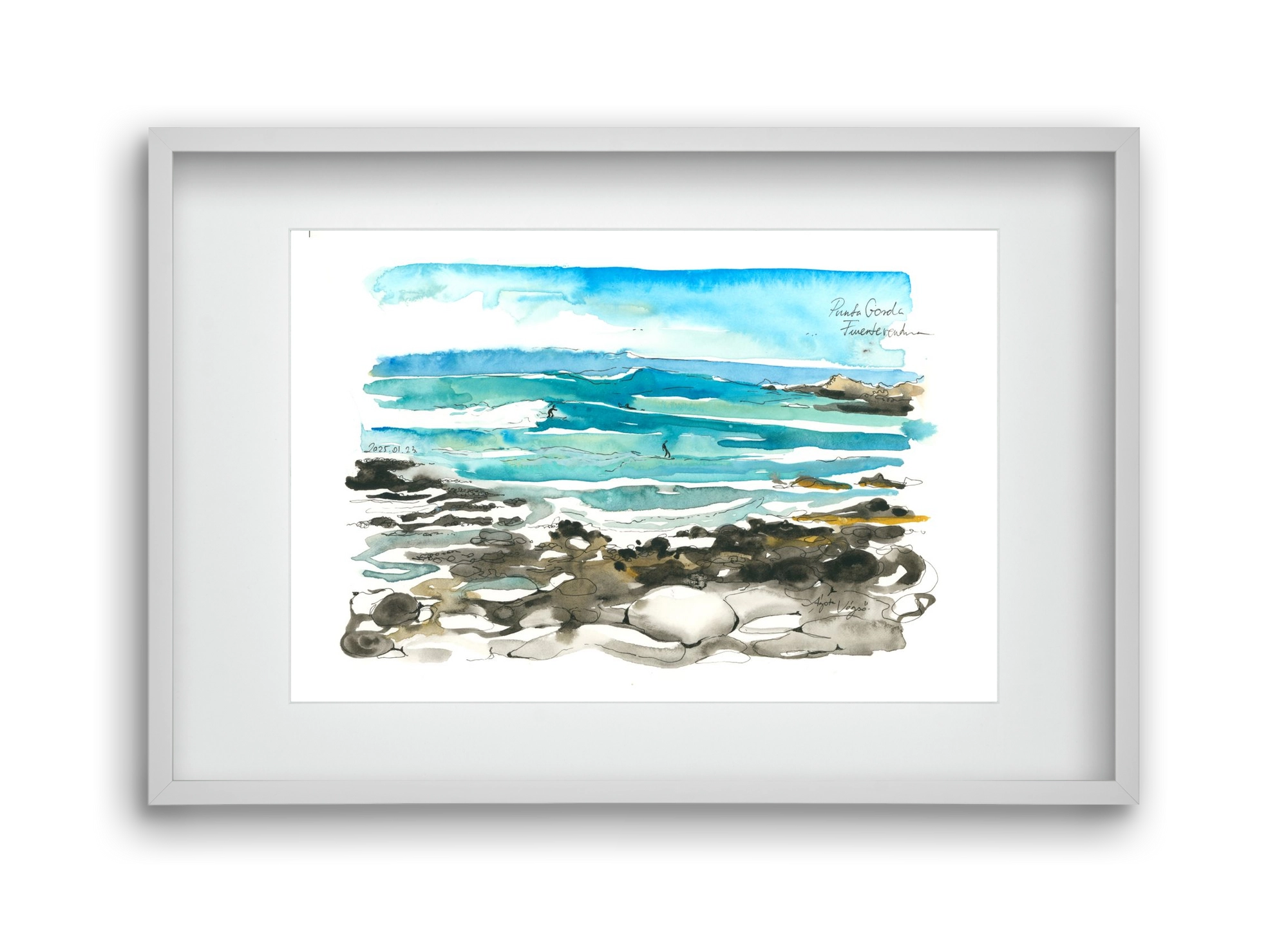 Punta Gorda, Fuerteventura - 2025.01.23, 45x30 cm (30x20 cm), Fehér keret, paszpartuval