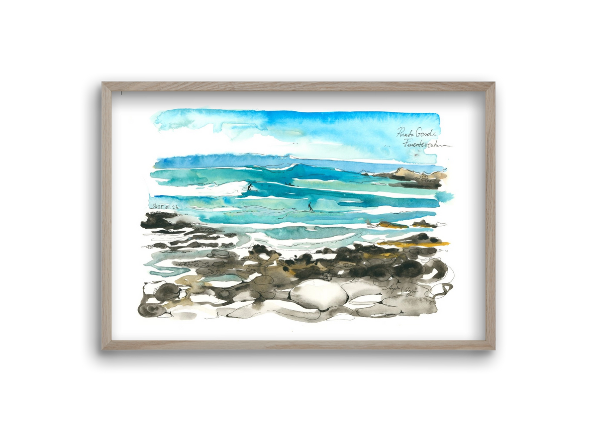 Punta Gorda, Fuerteventura - 2025.01.23, 30x20 cm (30x20 cm), Tölgy keret