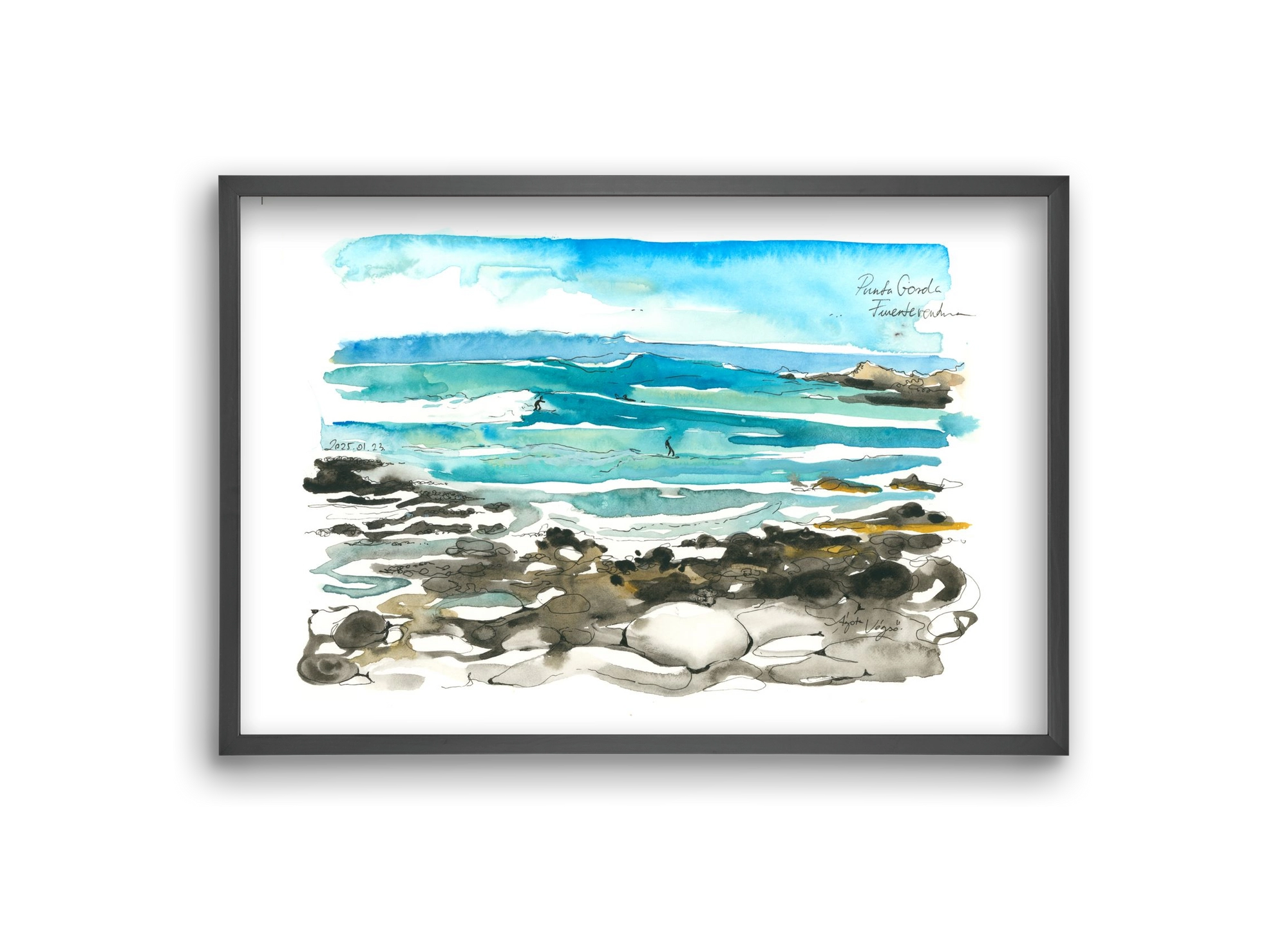 Punta Gorda, Fuerteventura - 2025.01.23, 30x20 cm (30x20 cm), Fekete keret