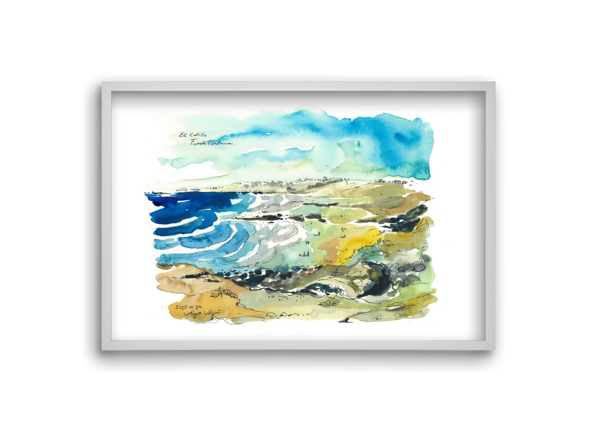 El Cotillo, Fuerteventura - 2025.01.24, 30x20 cm (30x20 cm), Fehér keret