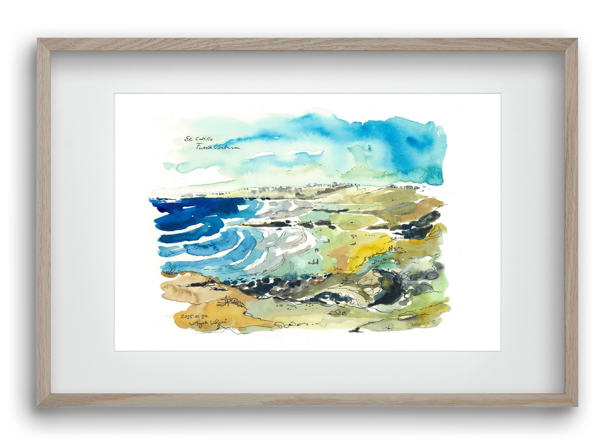 El Cotillo, Fuerteventura - 2025.01.24, 60x40 cm (45x30 cm), Tölgy keret, paszpartuval