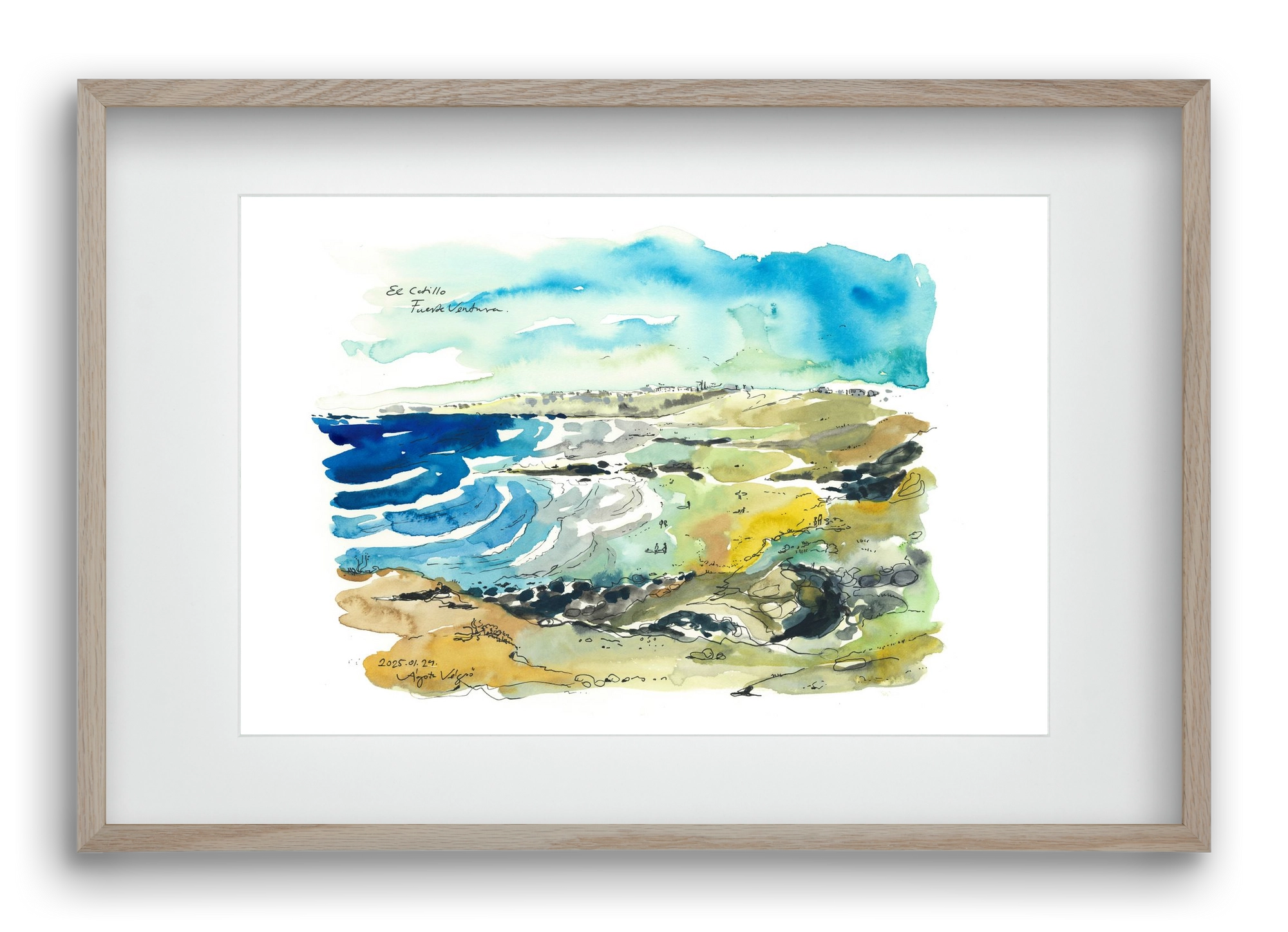 El Cotillo, Fuerteventura - 2025.01.24, 60x40 cm (45x30 cm), Tölgy keret, paszpartuval