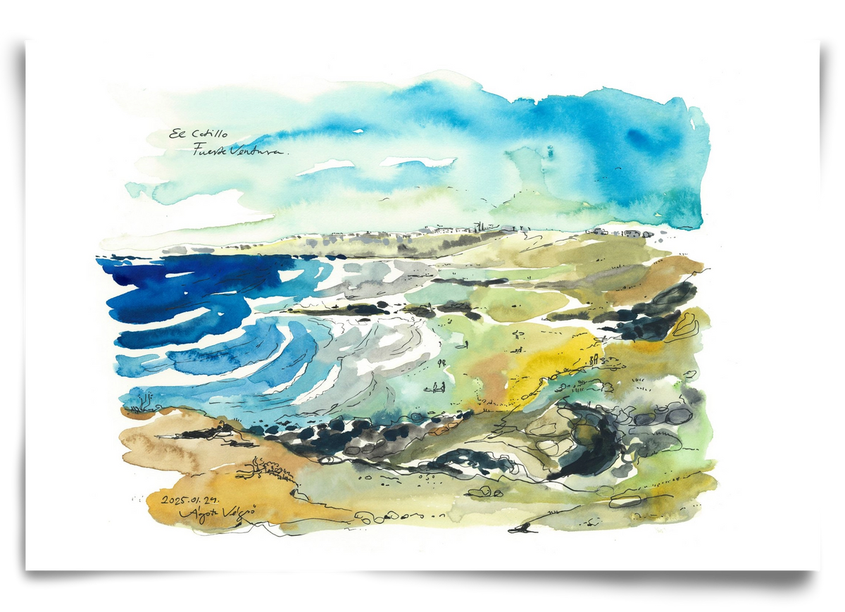 El Cotillo, Fuerteventura - 2025.01.24, 90x60 cm, Keret nélkül