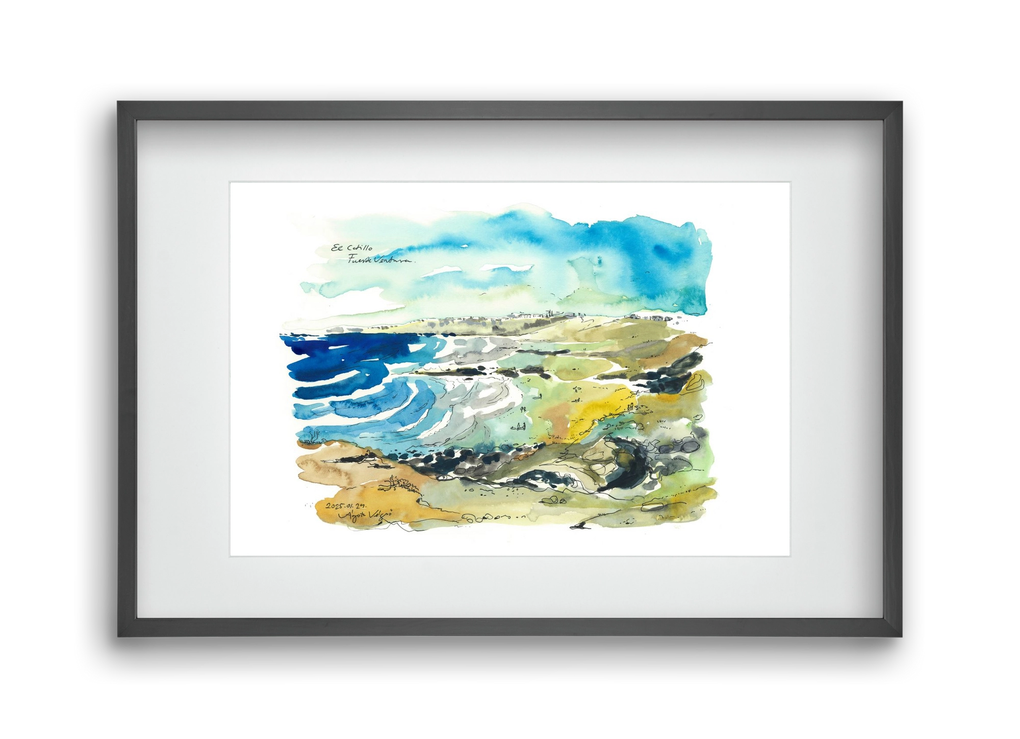 El Cotillo, Fuerteventura - 2025.01.24, 45x30 cm (30x20 cm), Fekete keret, paszpartuval