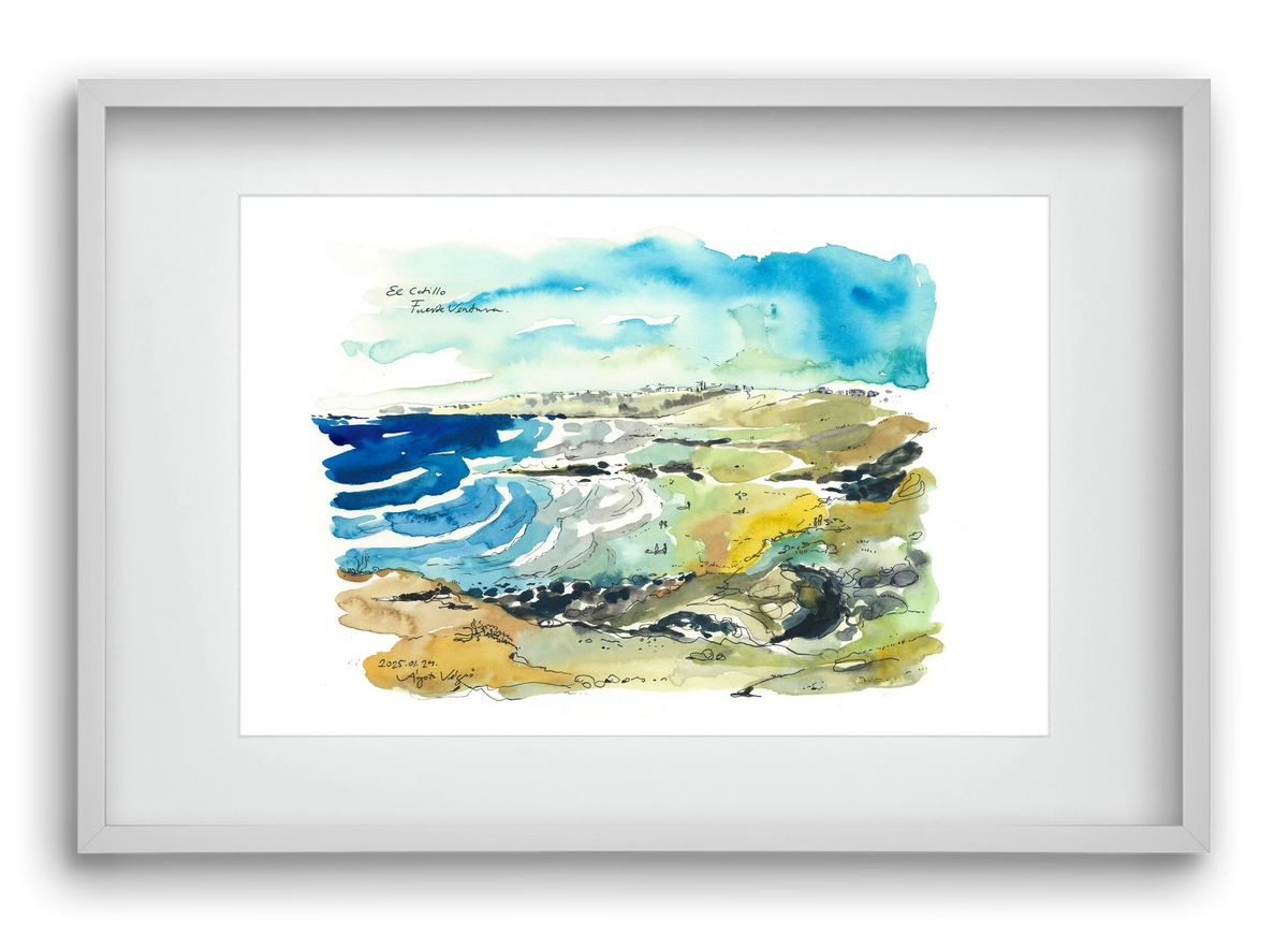 El Cotillo, Fuerteventura - 2025.01.24, 60x40 cm (45x30 cm), Fehér keret, paszpartuval