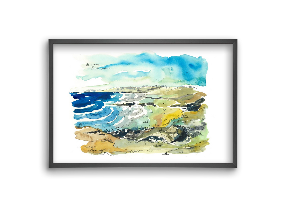 El Cotillo, Fuerteventura - 2025.01.24, 30x20 cm (30x20 cm), Fekete keret