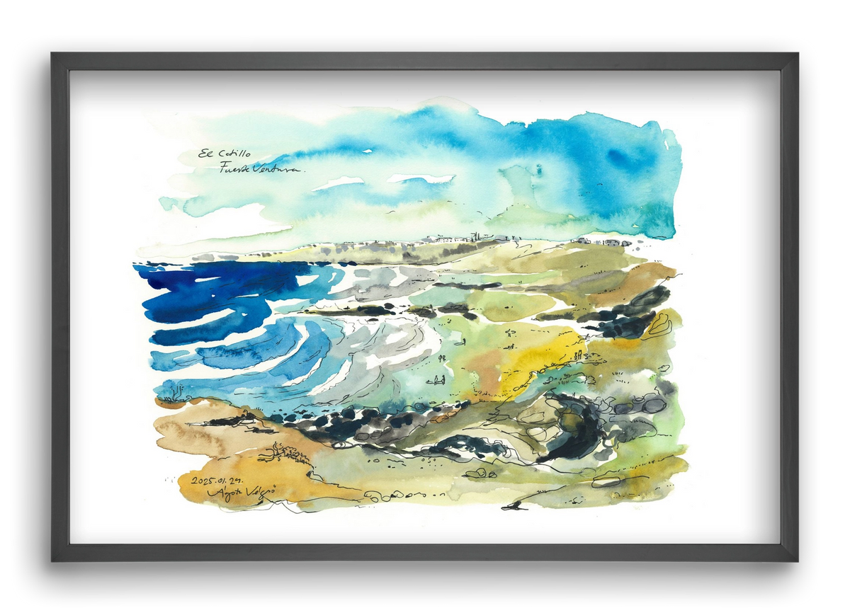 El Cotillo, Fuerteventura - 2025.01.24, 60x40 cm (60x40 cm), Fekete keret