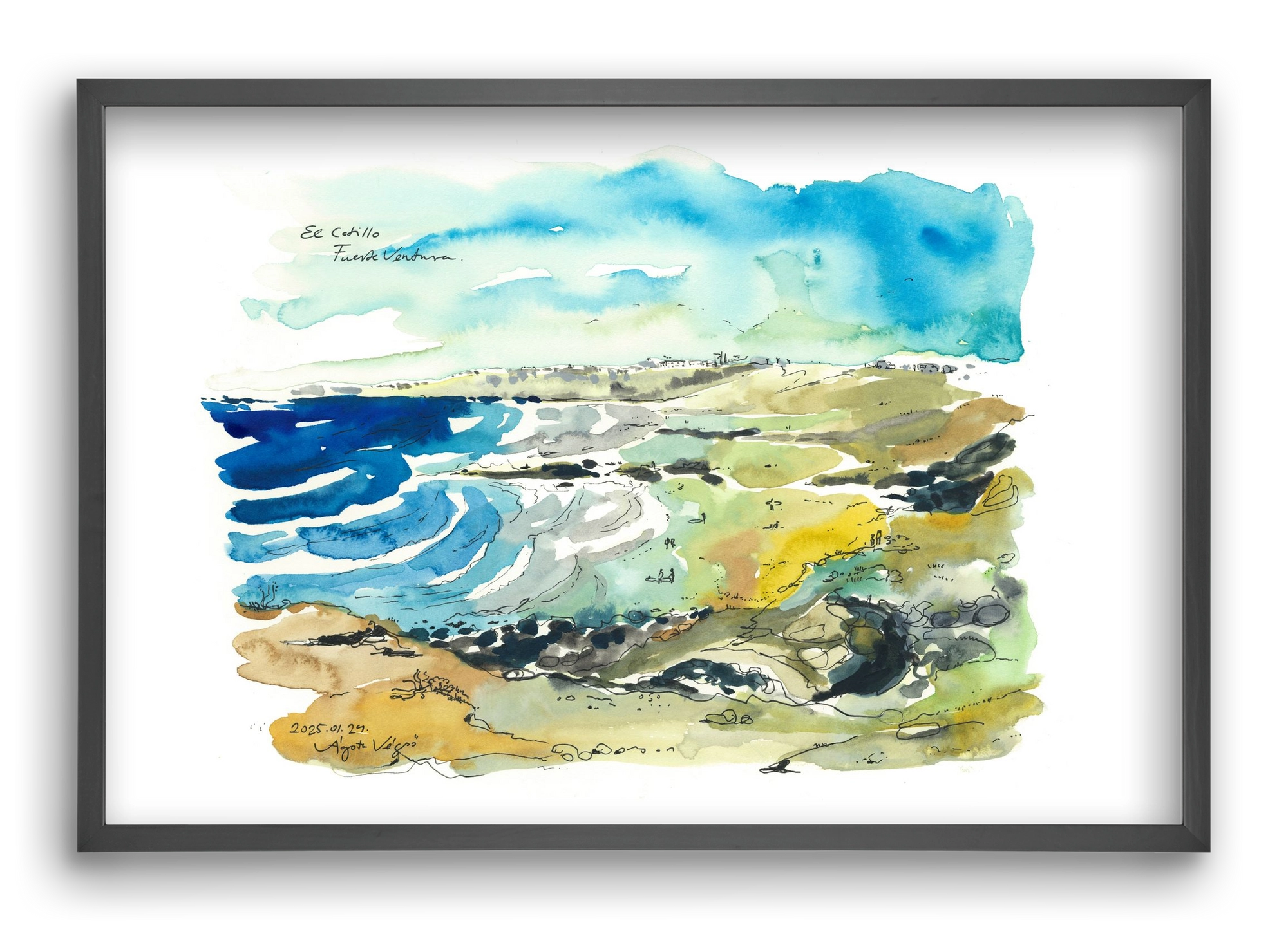 El Cotillo, Fuerteventura - 2025.01.24, 60x40 cm (60x40 cm), Fekete keret
