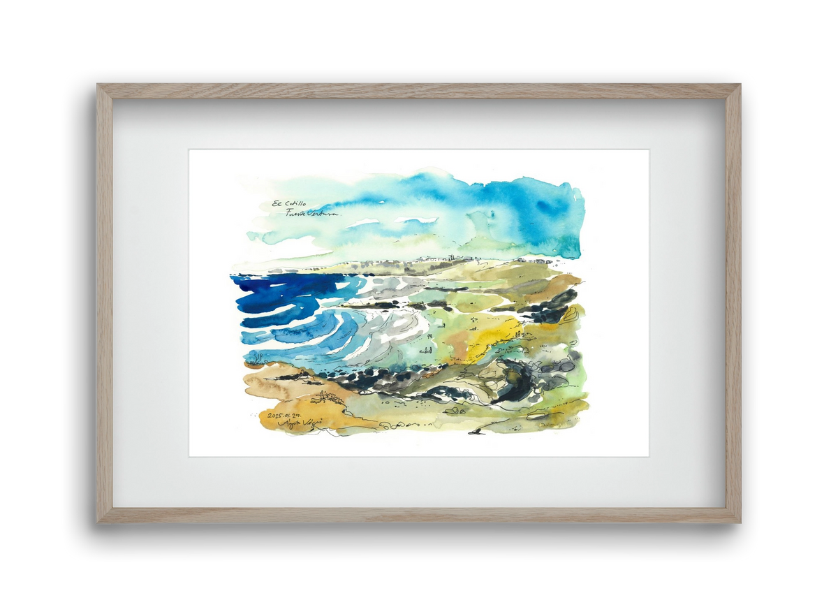 El Cotillo, Fuerteventura - 2025.01.24, 45x30 cm (30x20 cm), Tölgy keret, paszpartuval