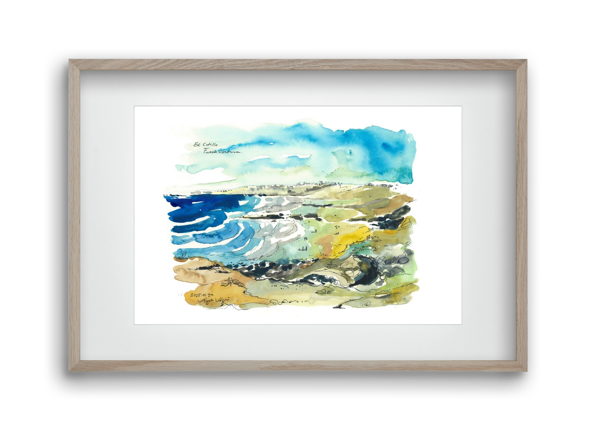 El Cotillo, Fuerteventura - 2025.01.24, 45x30 cm (30x20 cm), Tölgy keret, paszpartuval
