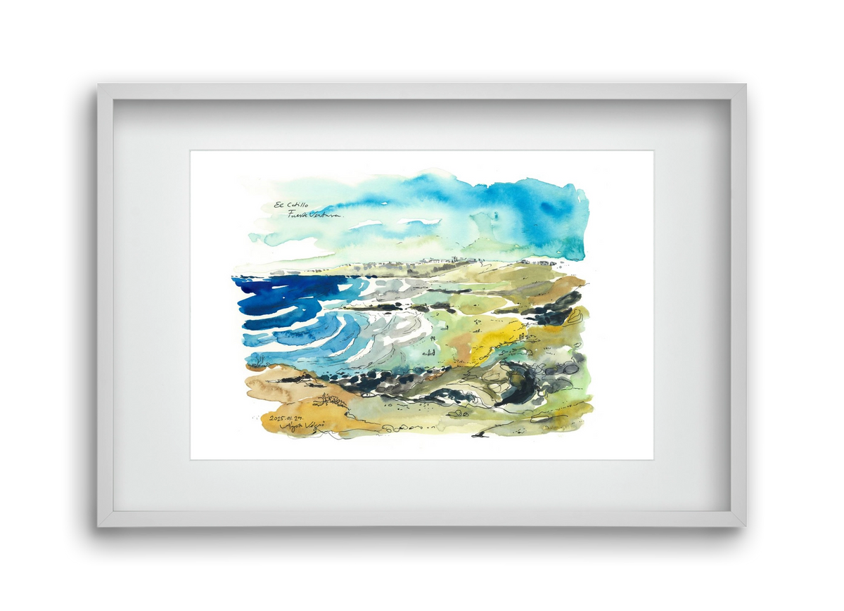 El Cotillo, Fuerteventura - 2025.01.24, 45x30 cm (30x20 cm), Fehér keret, paszpartuval