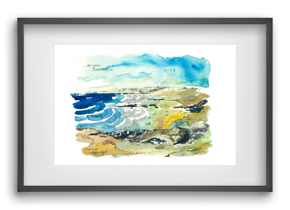 El Cotillo, Fuerteventura - 2025.01.24, 60x40 cm (45x30 cm), Fekete keret, paszpartuval