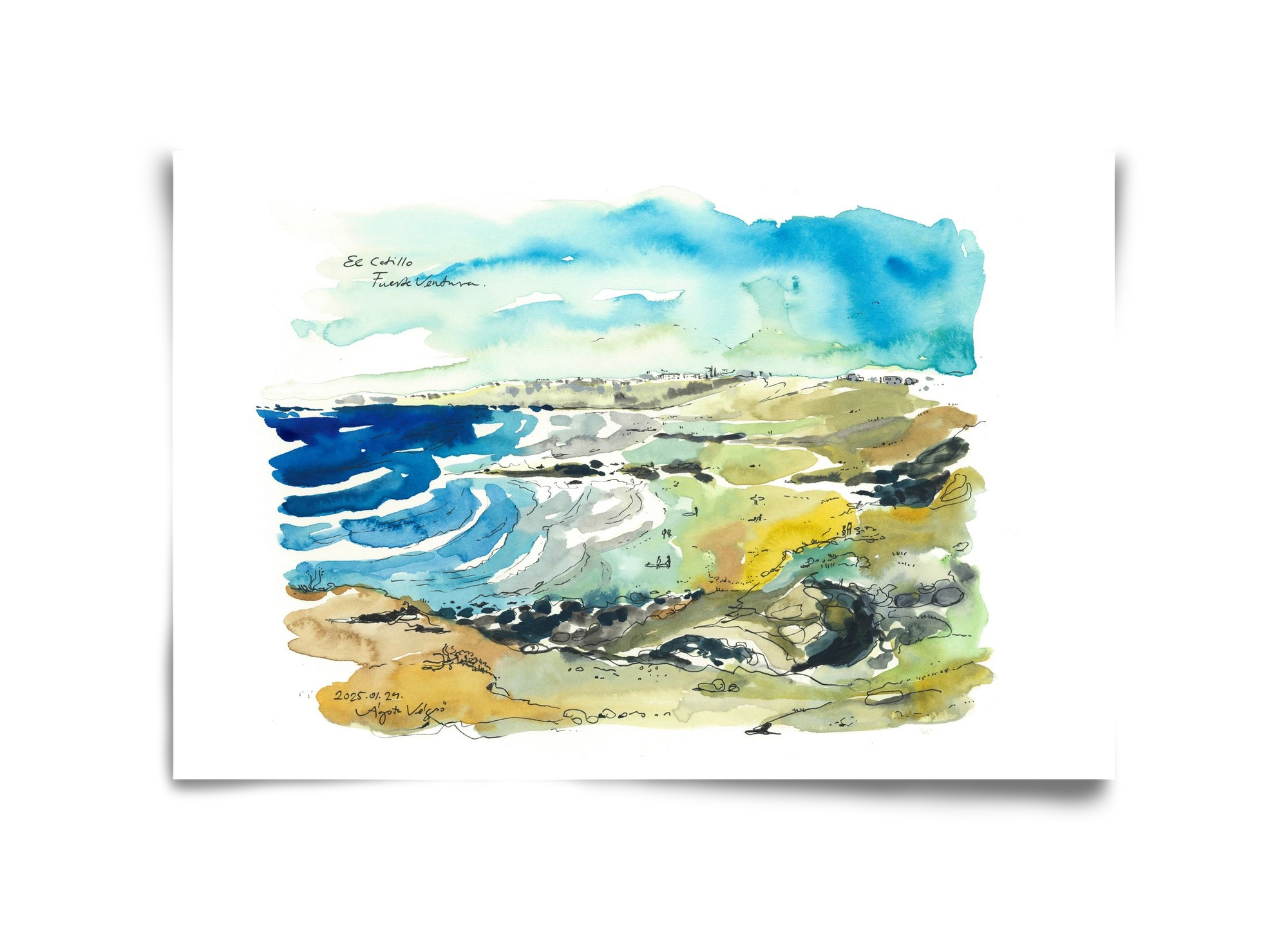 El Cotillo, Fuerteventura - 2025.01.24, 45x30 cm, Keret nélkül