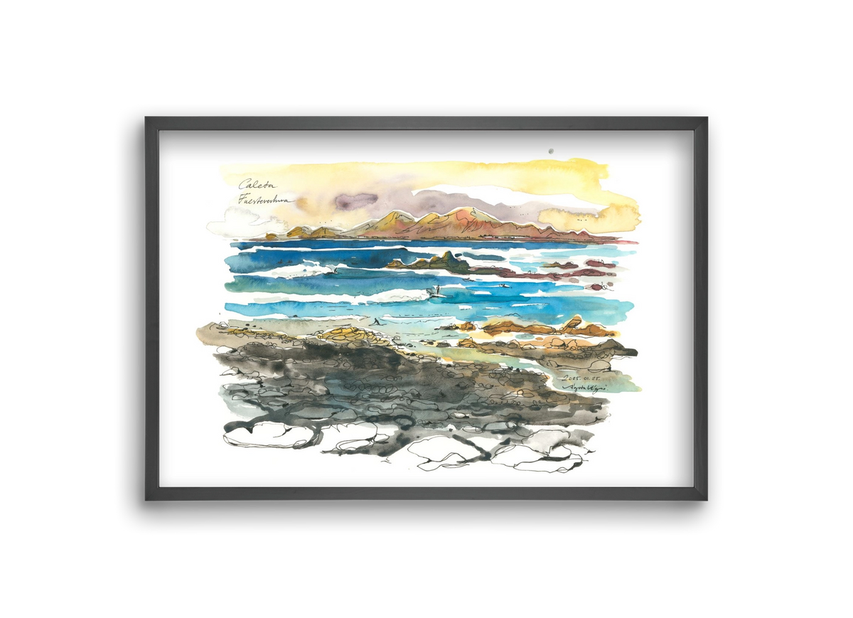 Caleta, Fuerteventura - 2025.01.25, 30x20 cm (30x20 cm), Fekete keret