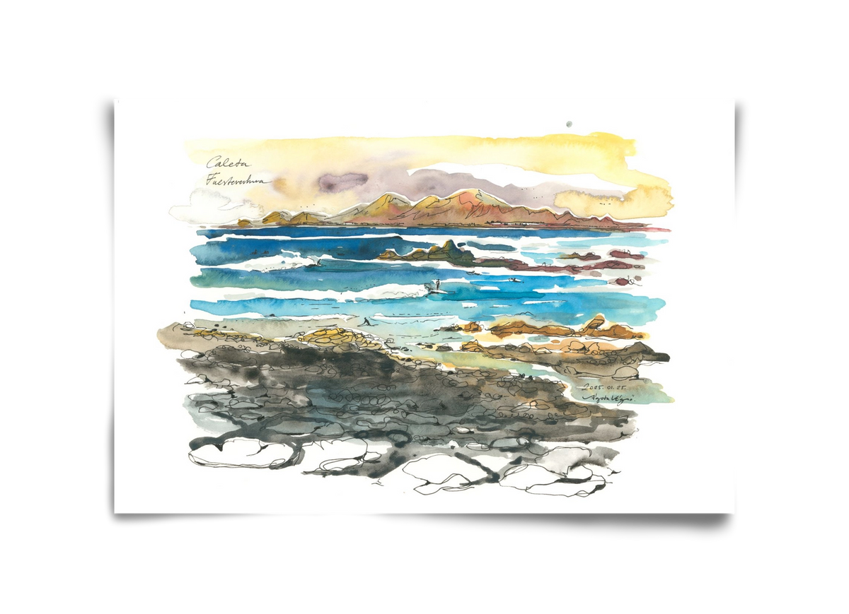 Caleta, Fuerteventura - 2025.01.25, 45x30 cm, Keret nélkül