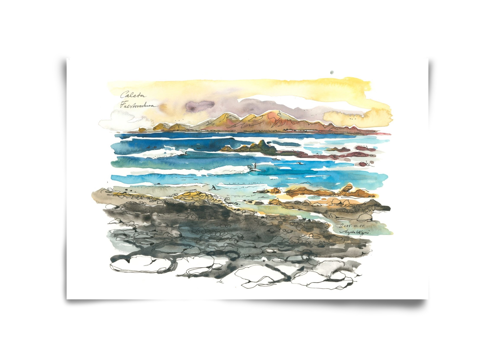 Caleta, Fuerteventura - 2025.01.25, 45x30 cm, Keret nélkül