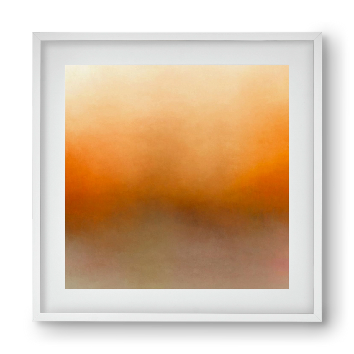 SUMMER SUNSET - QD02 , 40x40 cm (30x30 cm), Fehér keret, paszpartuval