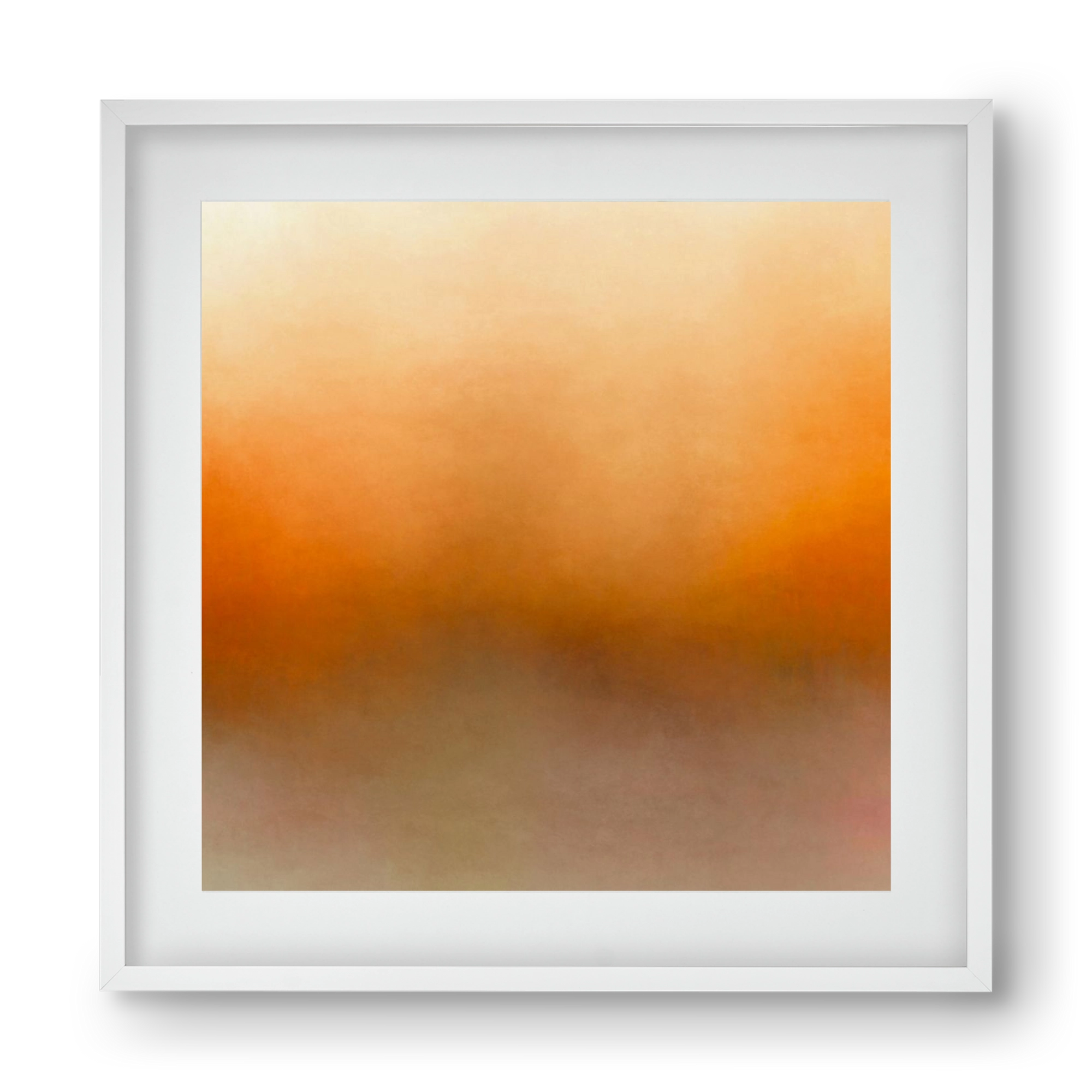 SUMMER SUNSET - QD02 , 40x40 cm (30x30 cm), Fehér keret, paszpartuval