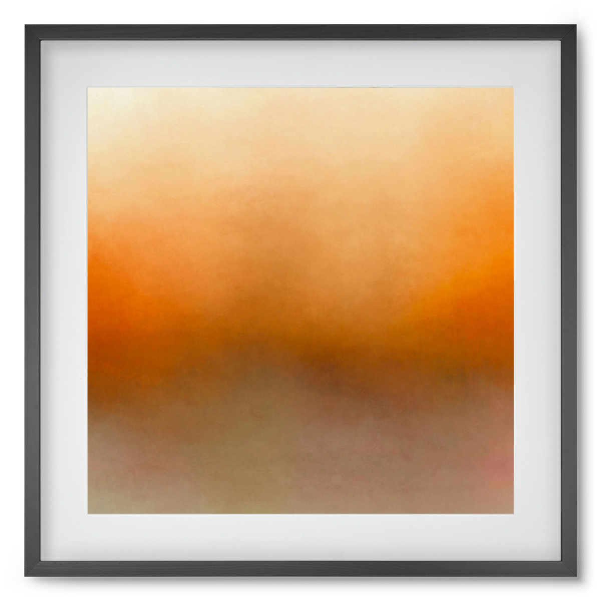 SUMMER SUNSET - QD02 , 50x50 cm (40x40 cm), Fekete keret, paszpartuval