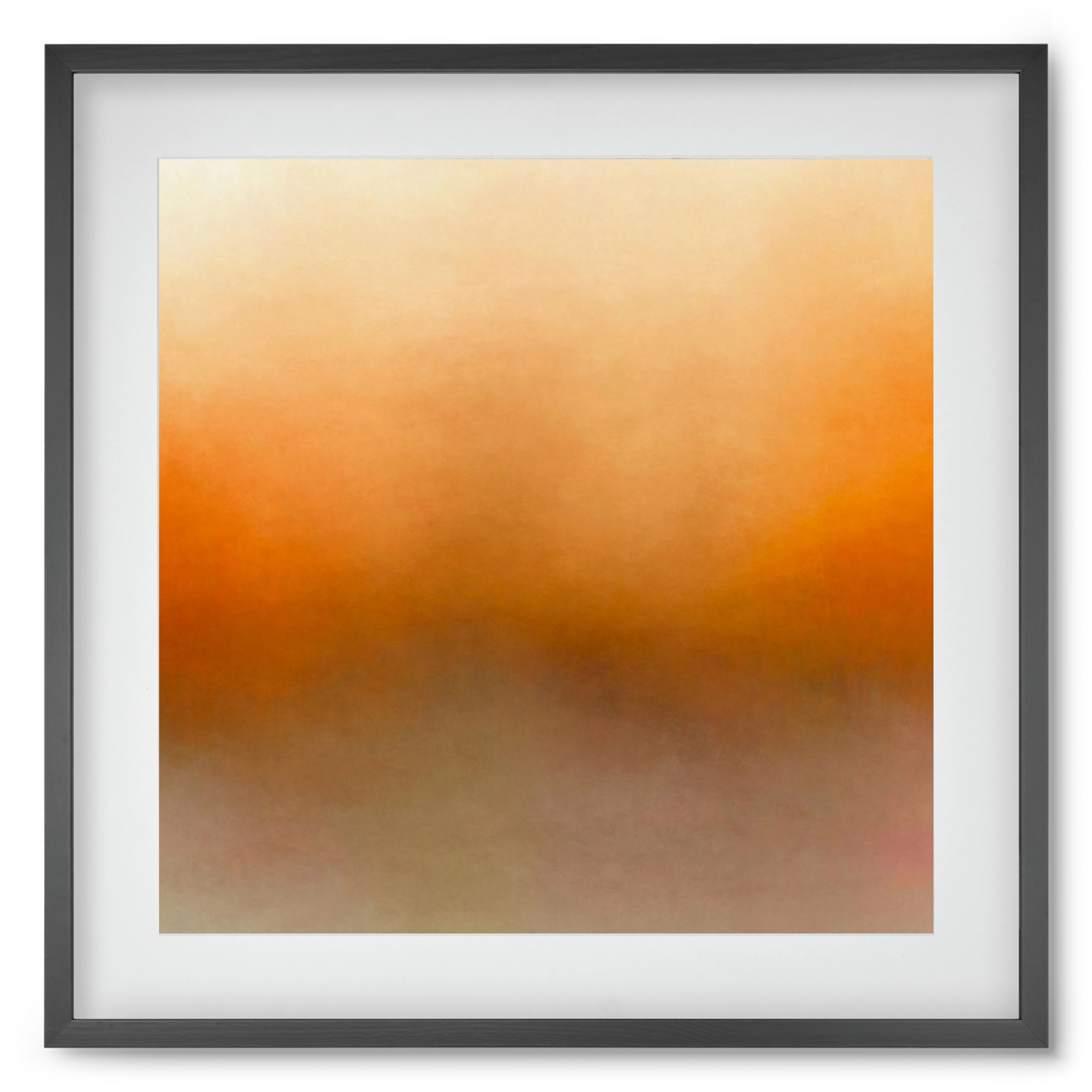 SUMMER SUNSET - QD02 , 50x50 cm (40x40 cm), Fekete keret, paszpartuval