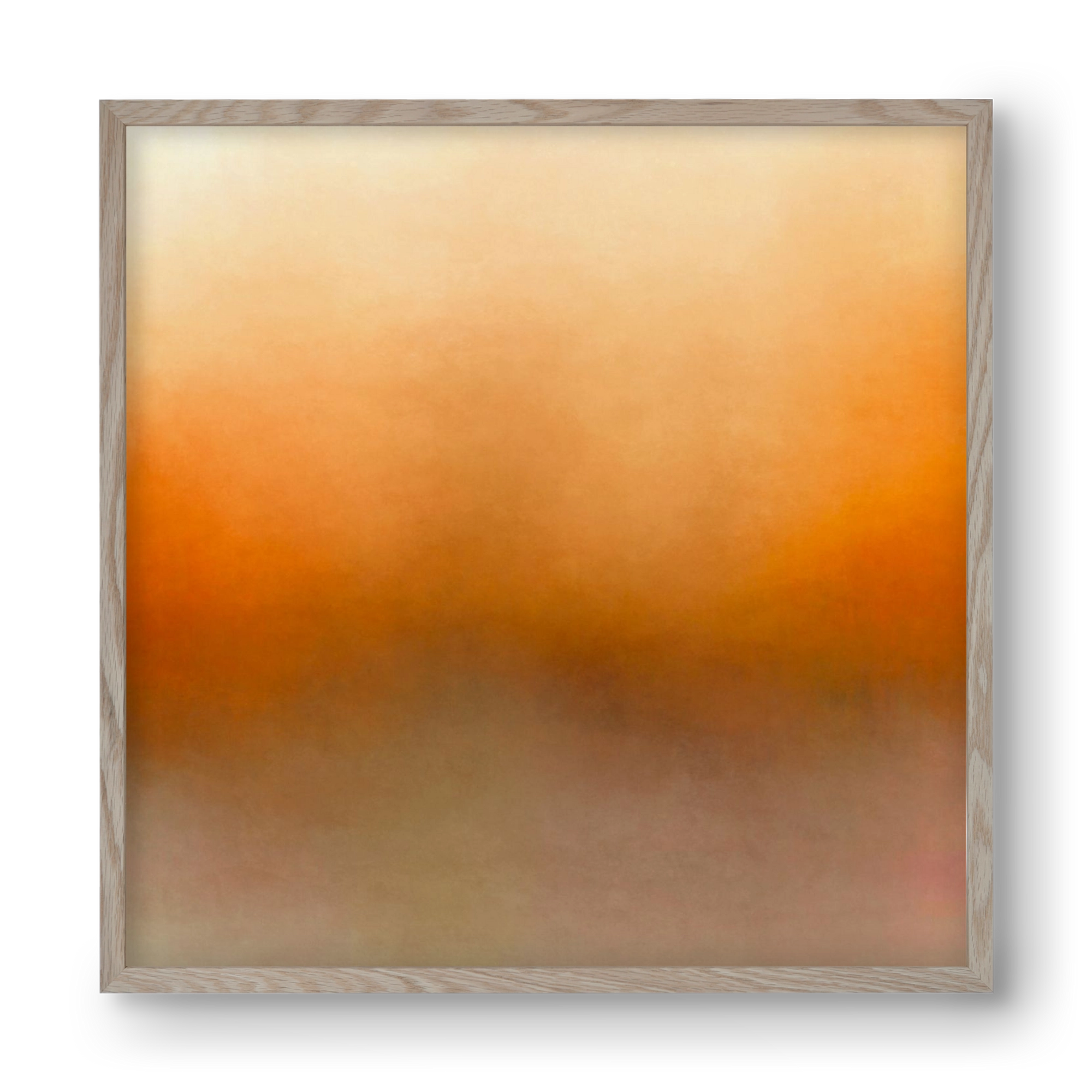 SUMMER SUNSET - QD02 , 40x40 cm (40x40 cm), Tölgy keret