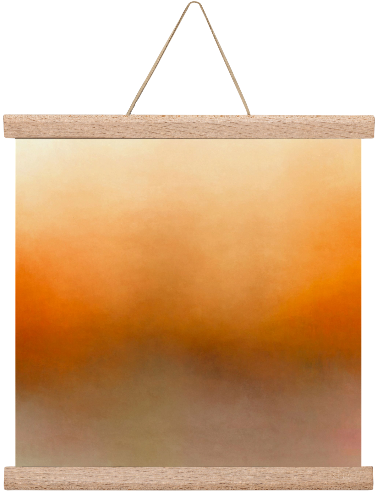 SUMMER SUNSET - QD02 , 30x30 cm (30x30 cm), Tölgy akasztó