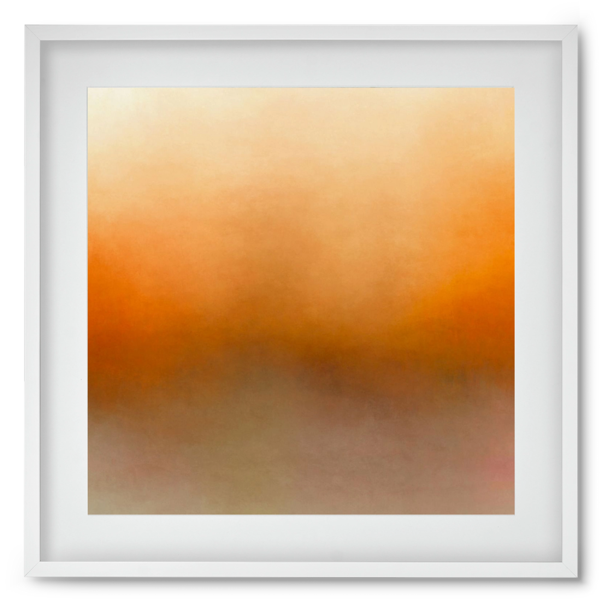 SUMMER SUNSET - QD02 , 50x50 cm (40x40 cm), Fehér keret, paszpartuval