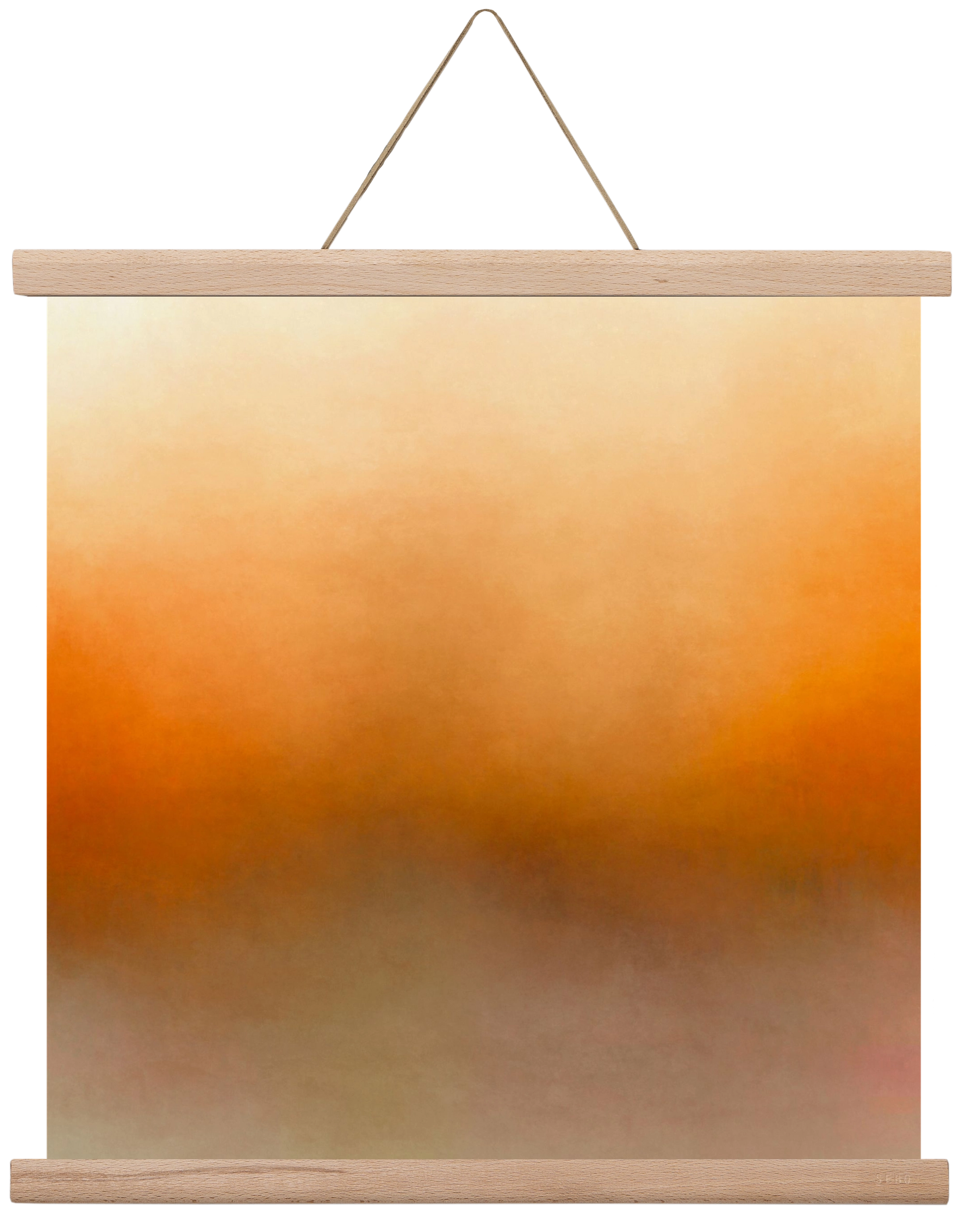 SUMMER SUNSET - QD02 , 40x40 cm (40x40 cm), Tölgy akasztó