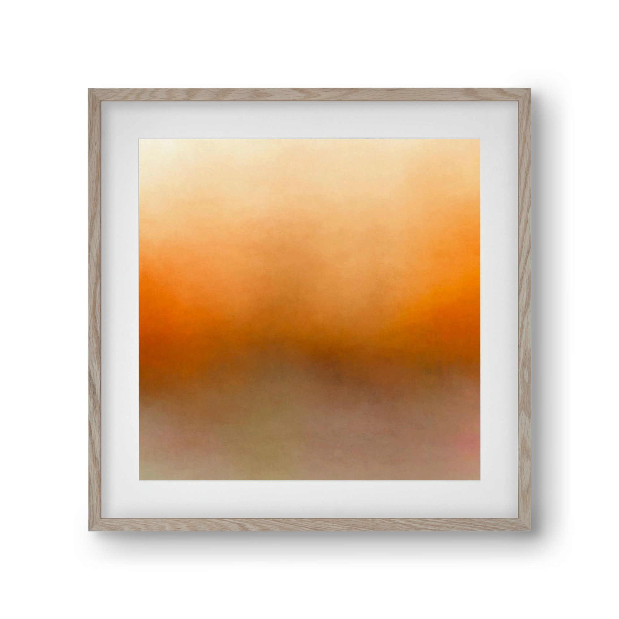 SUMMER SUNSET - QD02 , 30x30 cm (20x20 cm), Tölgy keret, paszpartuval