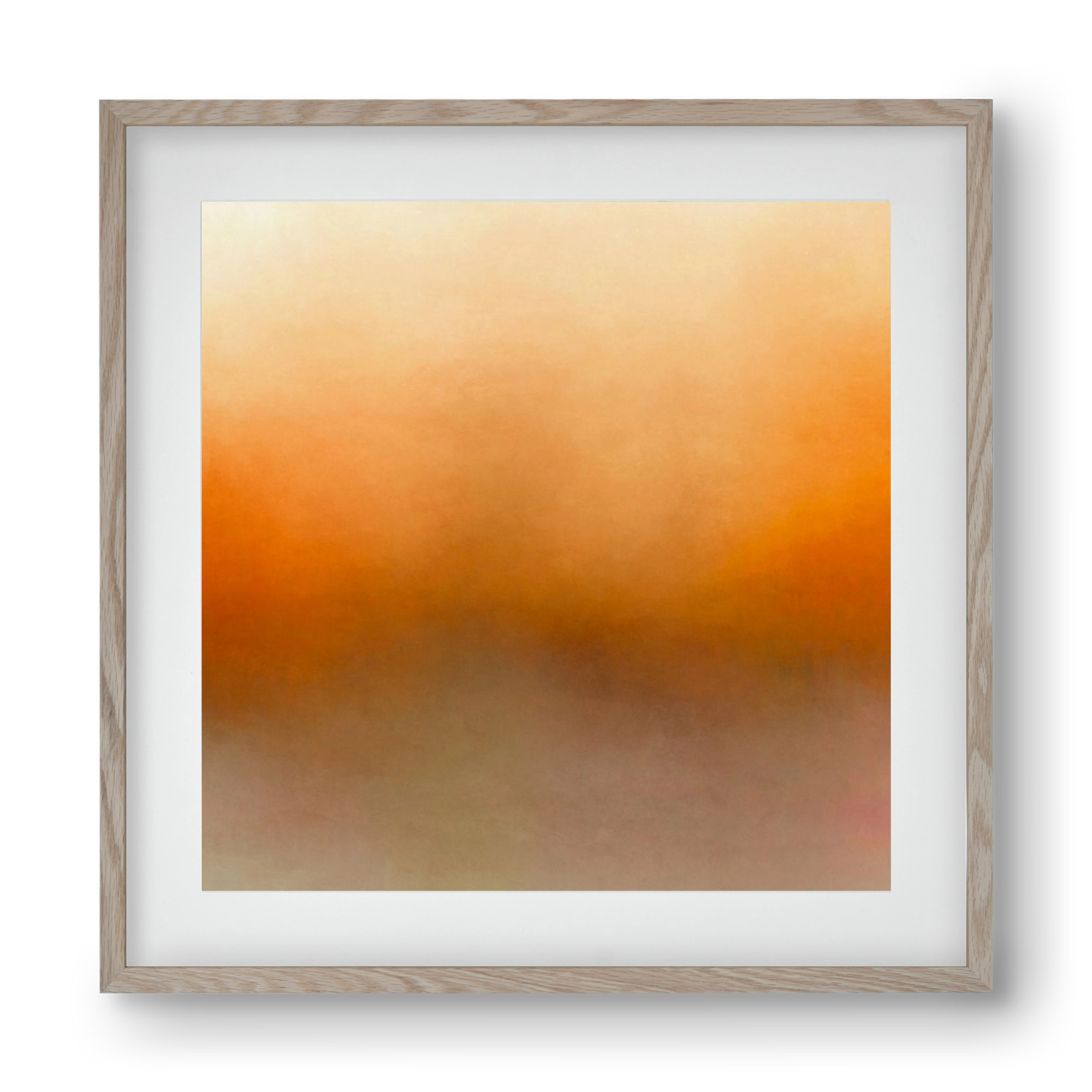 SUMMER SUNSET - QD02 , 40x40 cm (30x30 cm), Tölgy keret, paszpartuval