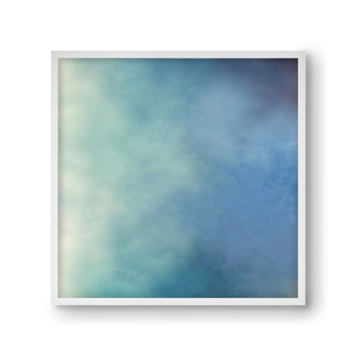 BLUE HORIZON , 30x30 cm (30x30 cm), Fehér keret