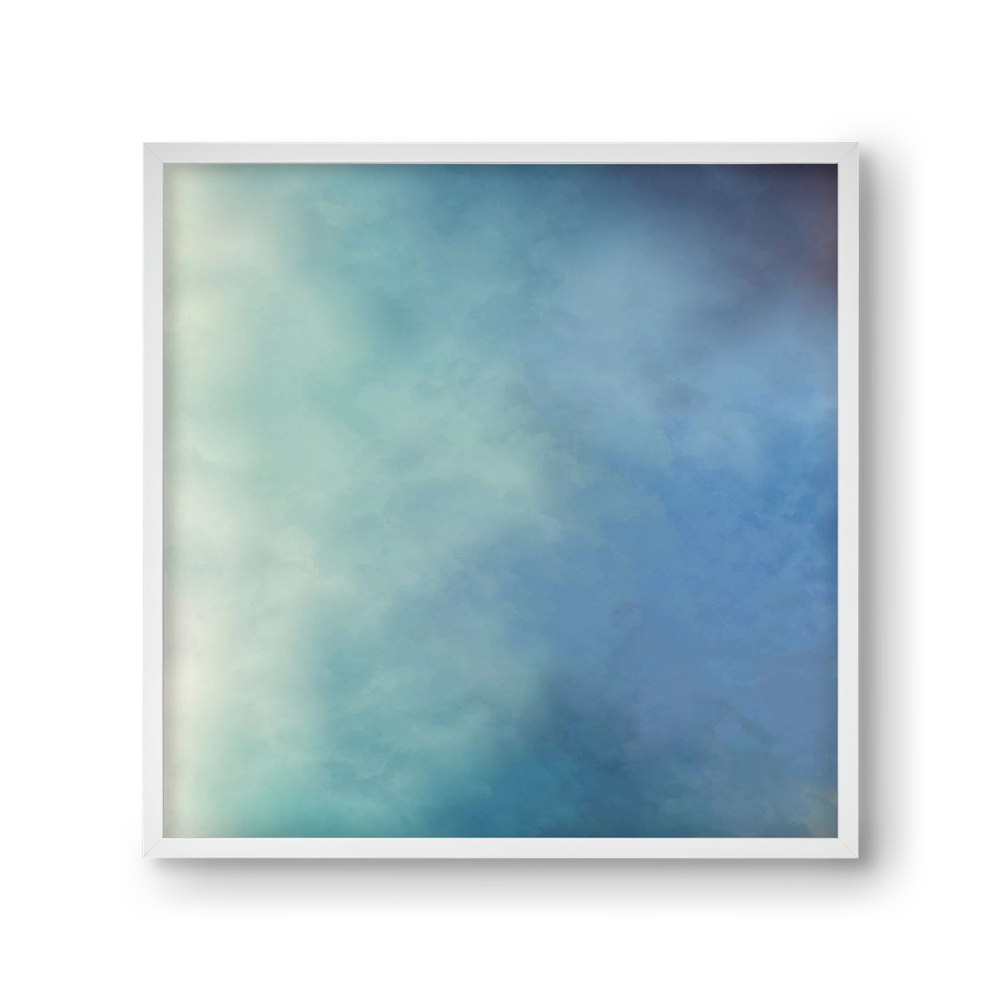 BLUE HORIZON , 30x30 cm (30x30 cm), Fehér keret