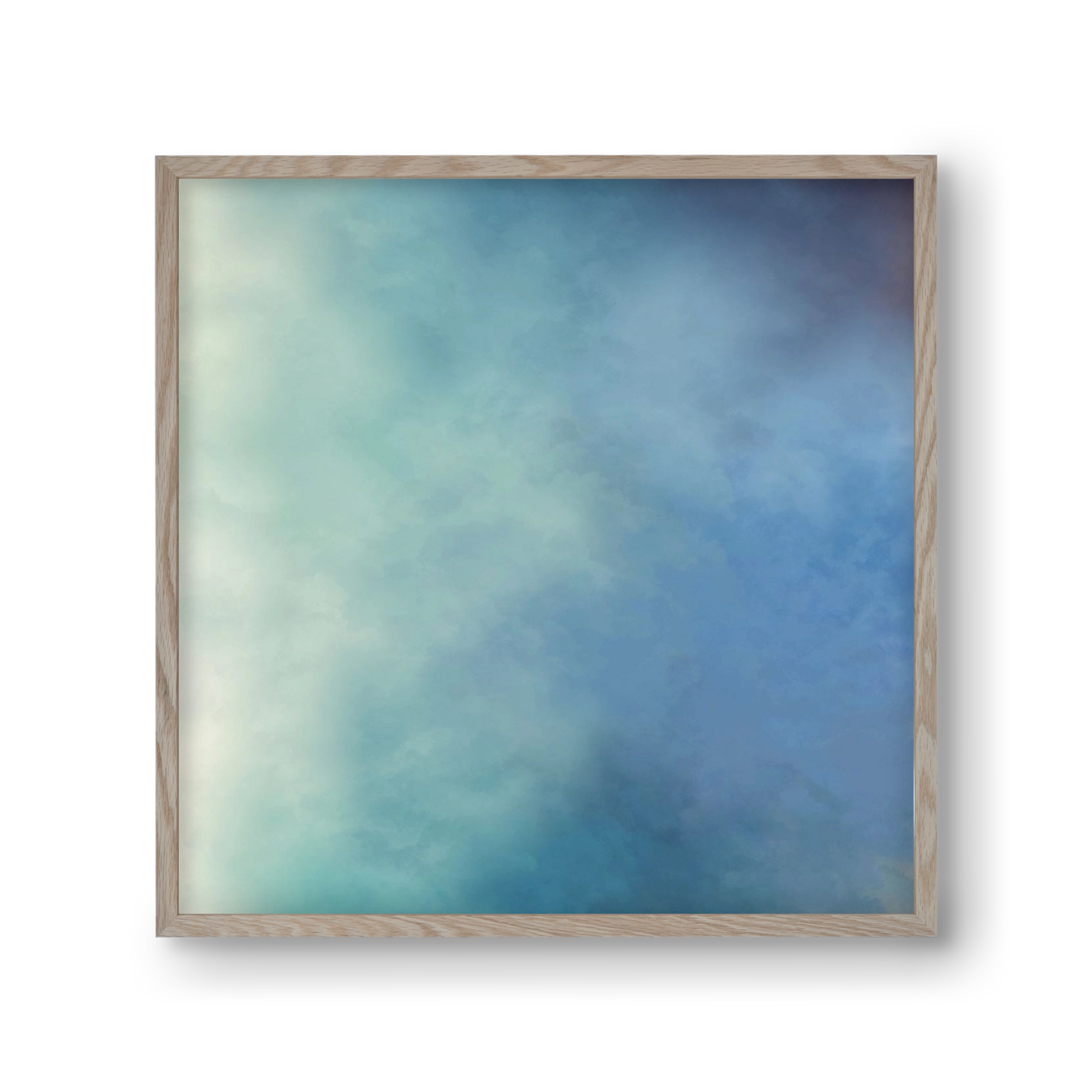 BLUE HORIZON , 30x30 cm (30x30 cm), Tölgy keret