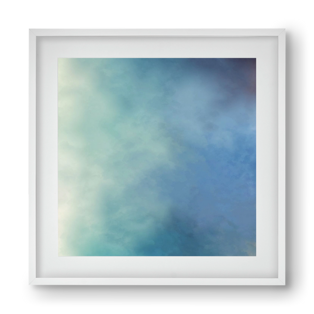 BLUE HORIZON , 40x40 cm (30x30 cm), Fehér keret, paszpartuval