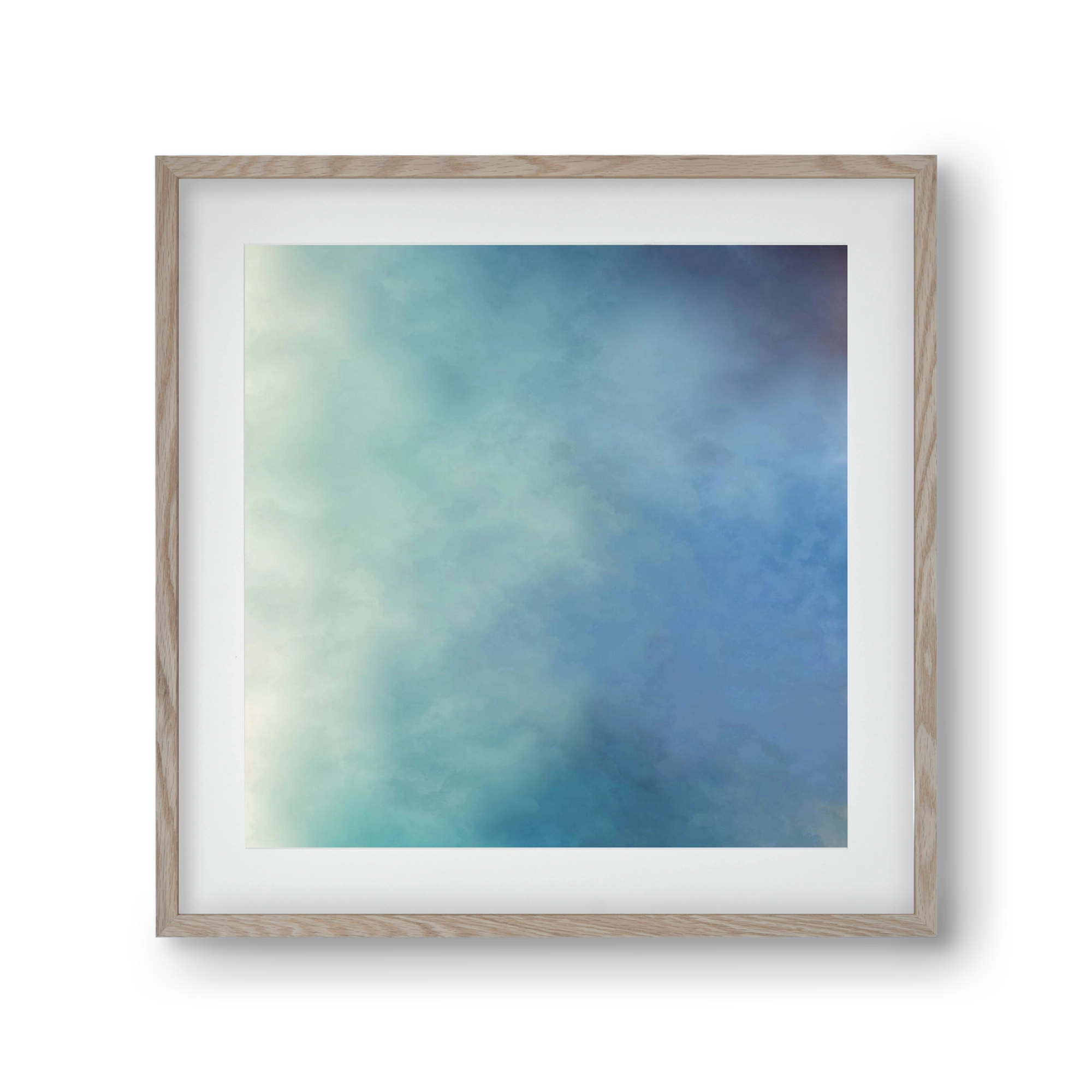 BLUE HORIZON , 30x30 cm (20x20 cm), Tölgy keret, paszpartuval